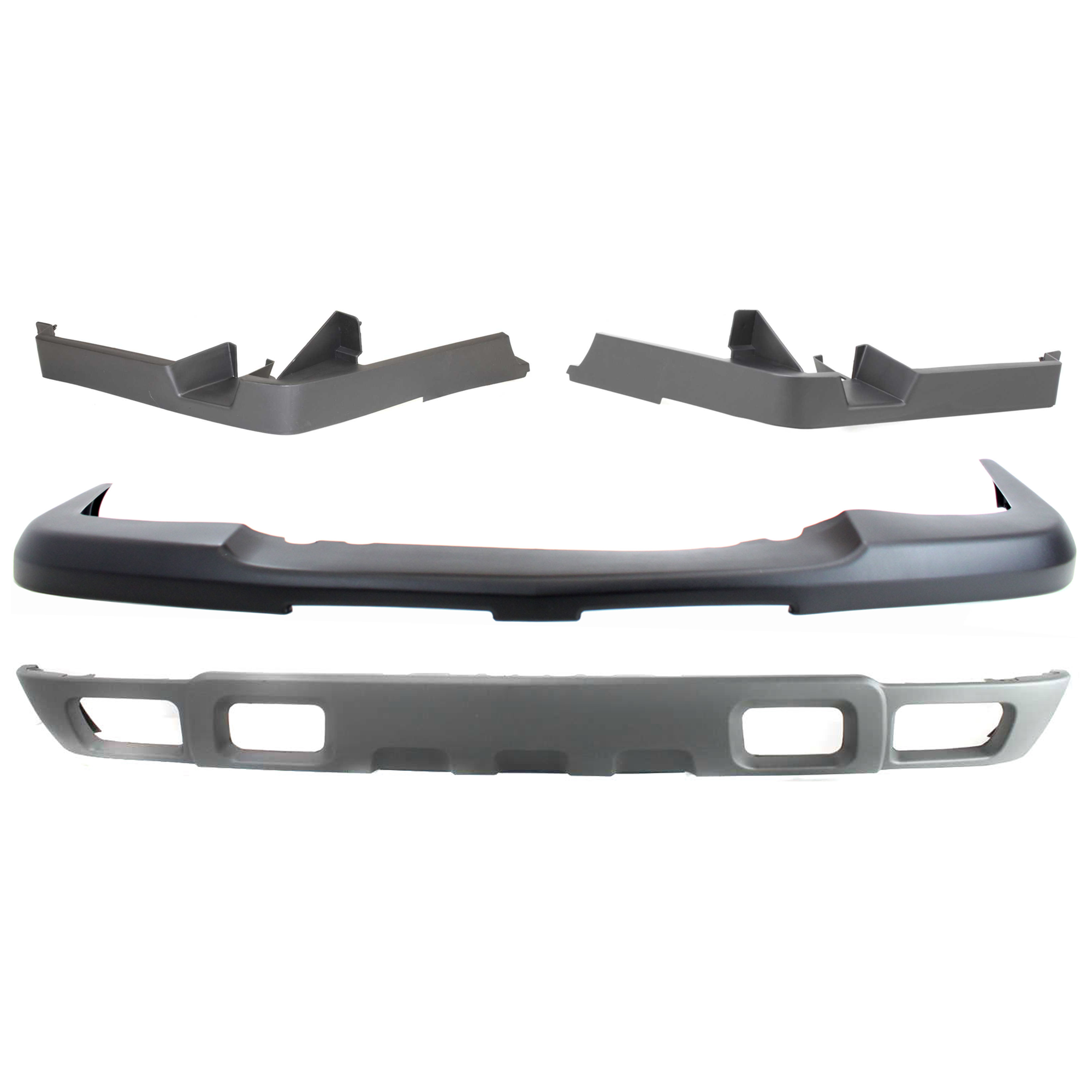 AM AVALANCHE SILVERADO 03-06 FRONT BUMPER COVER 4 pc kit w Bumper Trim and Valance SKU KIT 071824 C404 Partslink GM1051110 GM1089169 GM1088169 GM1092173 OEM 15139805-15102065-15188701-103