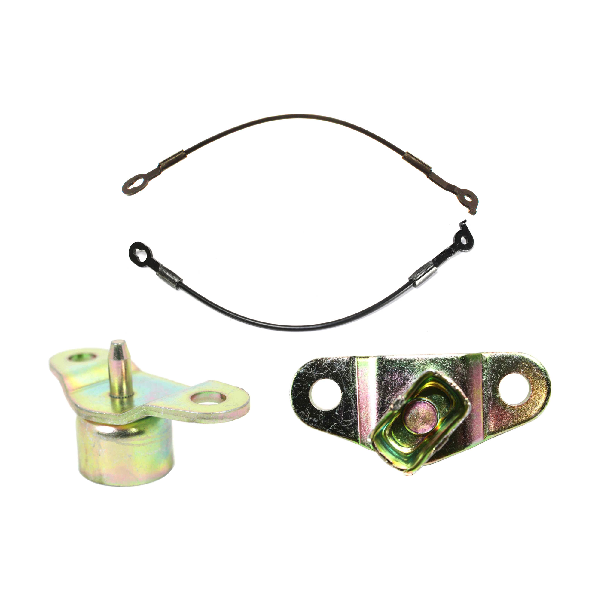 AM S10 SONOMA 94-04 TAILGATE CABLE 4 pc Kit with Tailgate Hinge SKU KIT 071824 C425 OEM 15683449-15683450-15660004-156