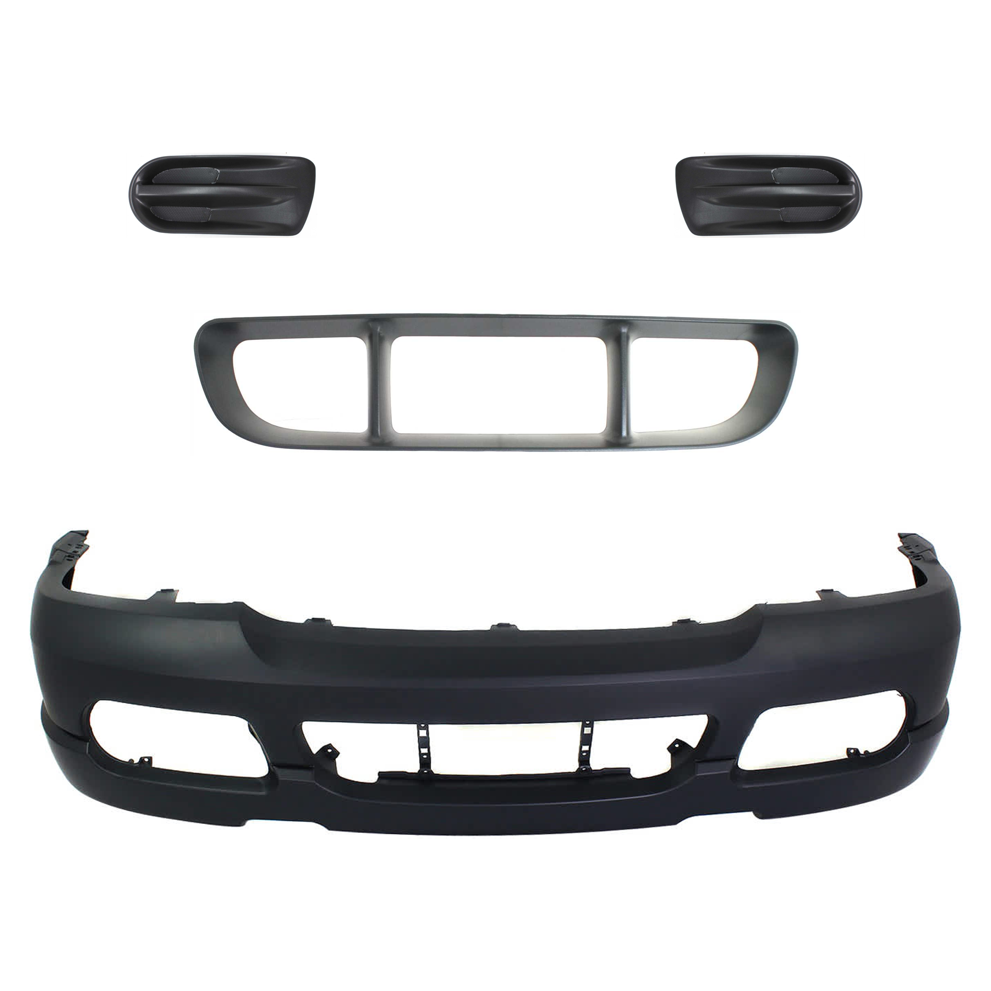 AM EXPLORER 02-05 FRONT BUMPER COVER 4 pc kit Primed with Bumper Grille and Fog Light Cover SKU KIT 071824 C455 Partslink FO1000496 FO1036107 FO1036104 FO1036103 OEM 2L2Z17D957SAPTM 1L2Z17K945AAA