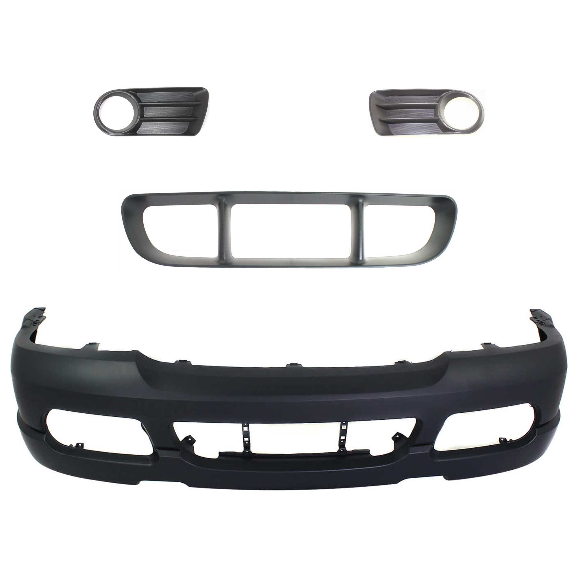 AM EXPLORER 02-05 FRONT BUMPER COVER 4 pc kit Primed with Bumper Grille and Fog Light Trim SKU KIT 071824 C457 Partslink FO1000496 FO1036107 FO1036105 FO1036106 OEM 2L2Z17D957SAPTM 1L2Z17K945AAA