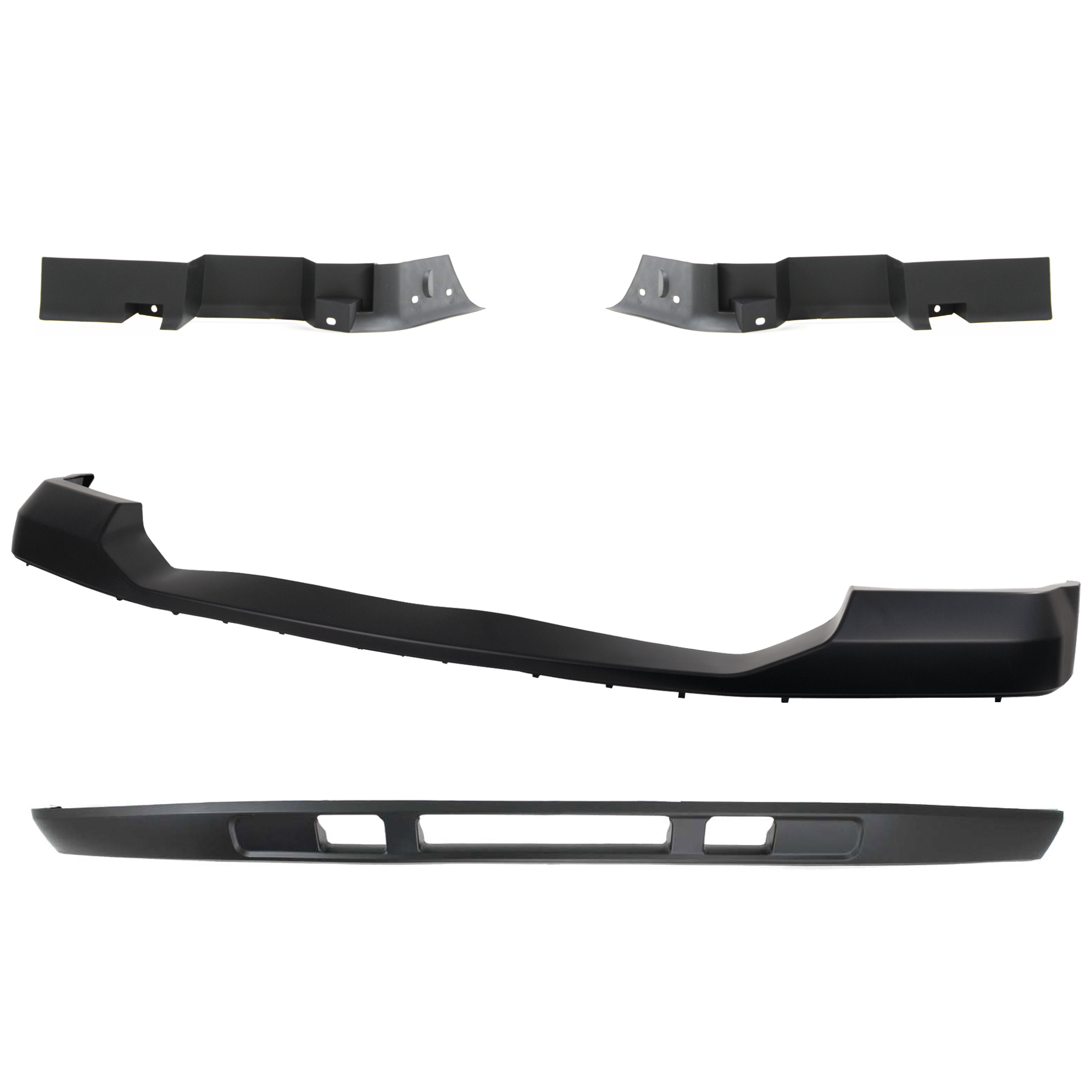 AM F SERIES SUPER DUTY 05-07 FRONT BUMPER COVER 4 pc kit Primed w o Absorber with Bumper Trim and Valance SKU KIT 071824 C469 Partslink FO1057292 FO1089119 FO1088119 FO1095219 OEM 6C3Z17D957BAPTM F81Z17A861AA F