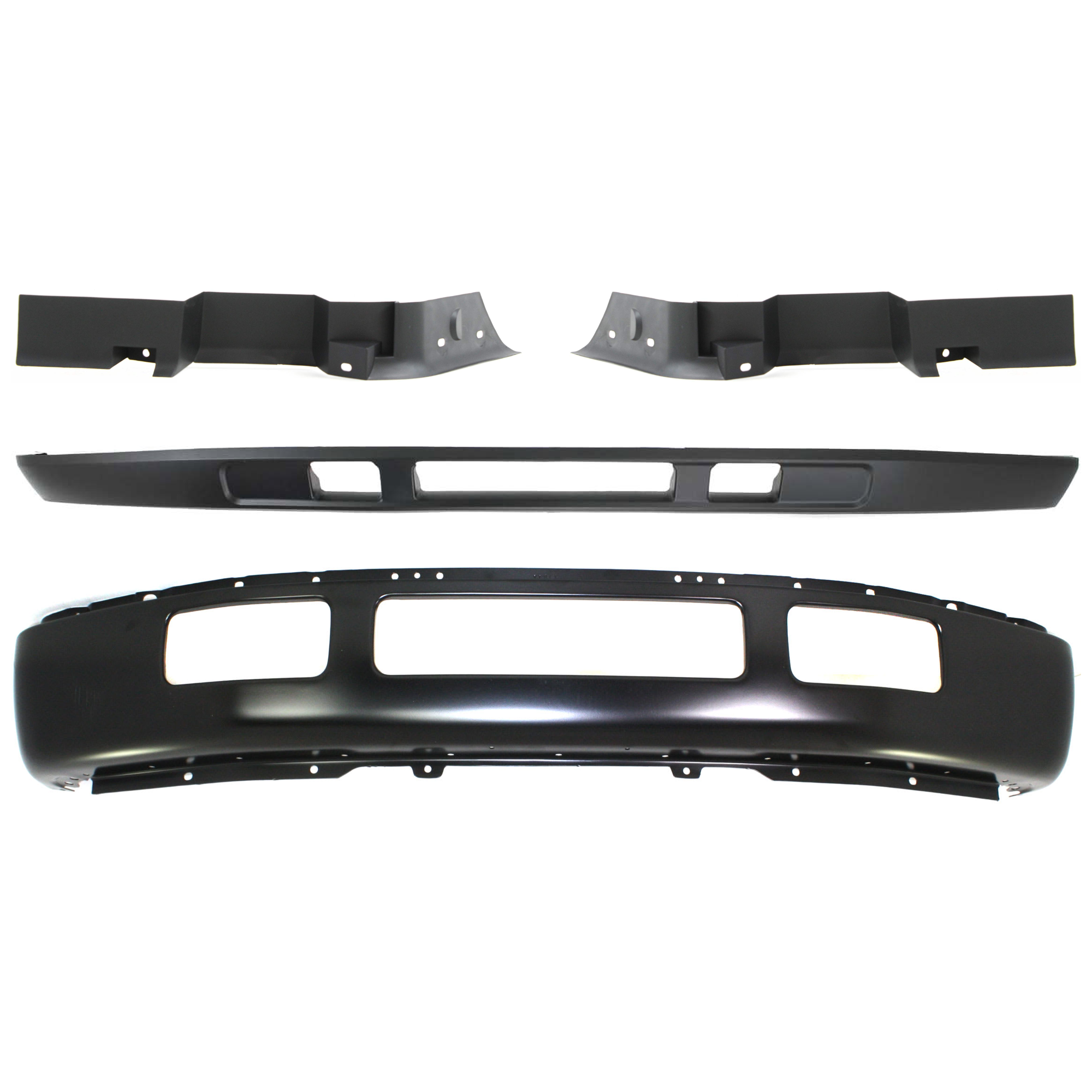 AM F 450 F 550 SUPER DUTY 05-07 FRONT BUMPER 4 pc kit Face Bar Paint to Match with Bumper Trim and Valance SKU KIT 071824 C474 Partslink FO1002397 FO1089119 FO1088119 FO1095219 OEM 5C3Z17757EAA F81Z17A861AA F81Z