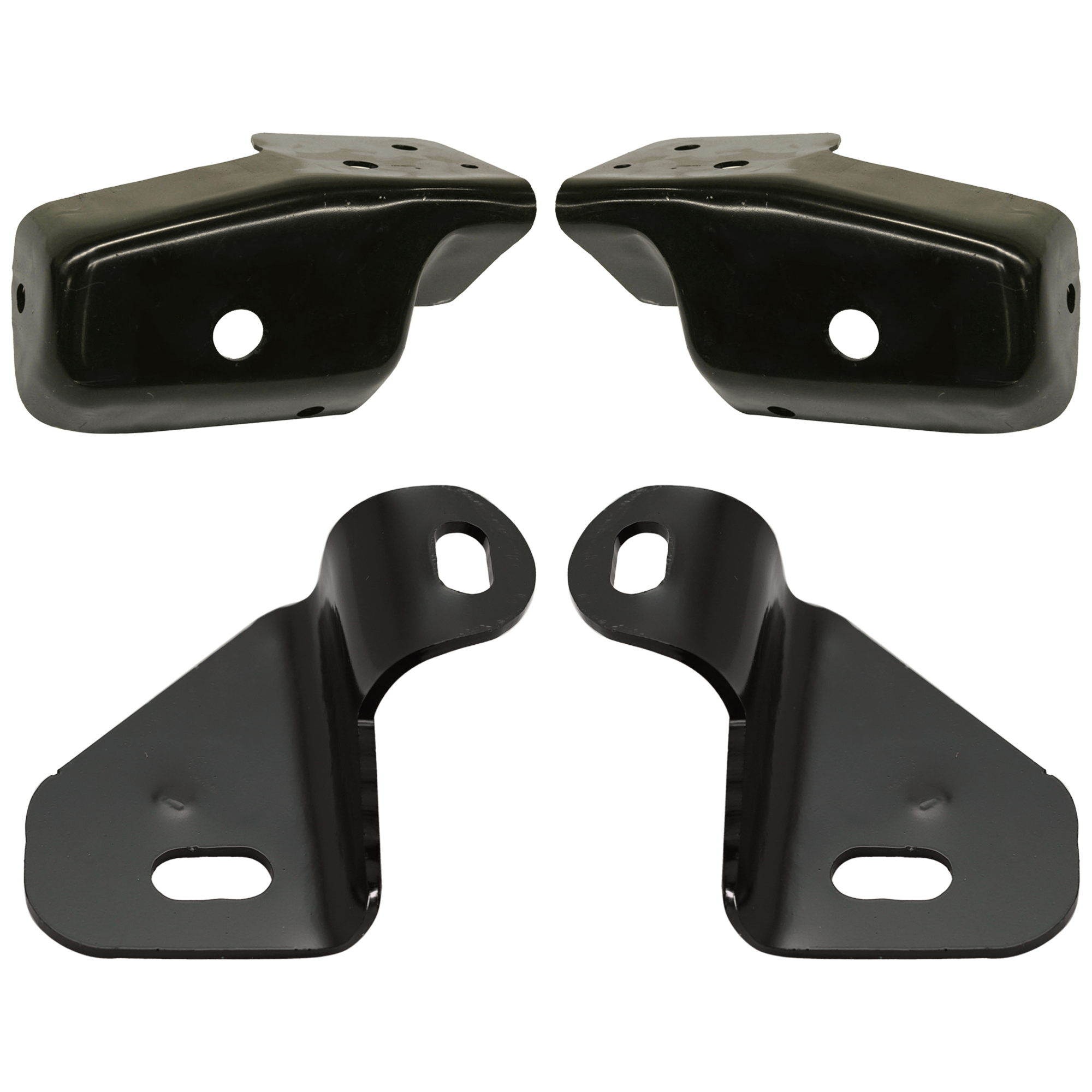 AM SILVERADO 1500-07-13 FRONT FOG LAMP BRACKET RH AND LH 4 pc kit with Bumper Bracket SKU KIT 071824 C526 Partslink GM2602101 GM2603101 GM1067180 GM1066180 OEM 15839110-15839111-15838209-158