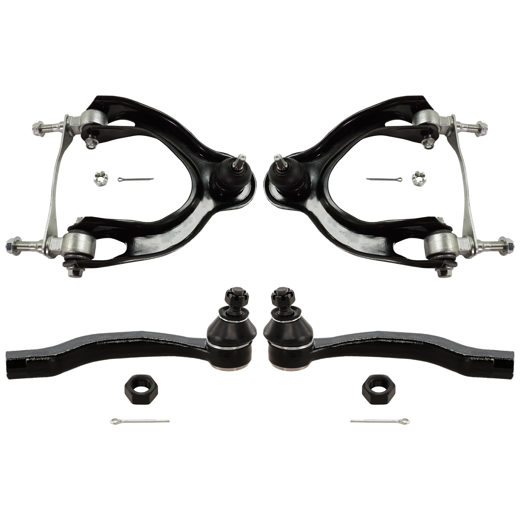 AM INTEGRA 94-01 CIVIC DEL SOL 93-97 FRONT CONTROL ARM RH AND LH Upper w ball joint s 4 pc Kit with Tie Rod End SKU KIT 071824 C560 OEM 51450ST7020-51460ST7020-354012