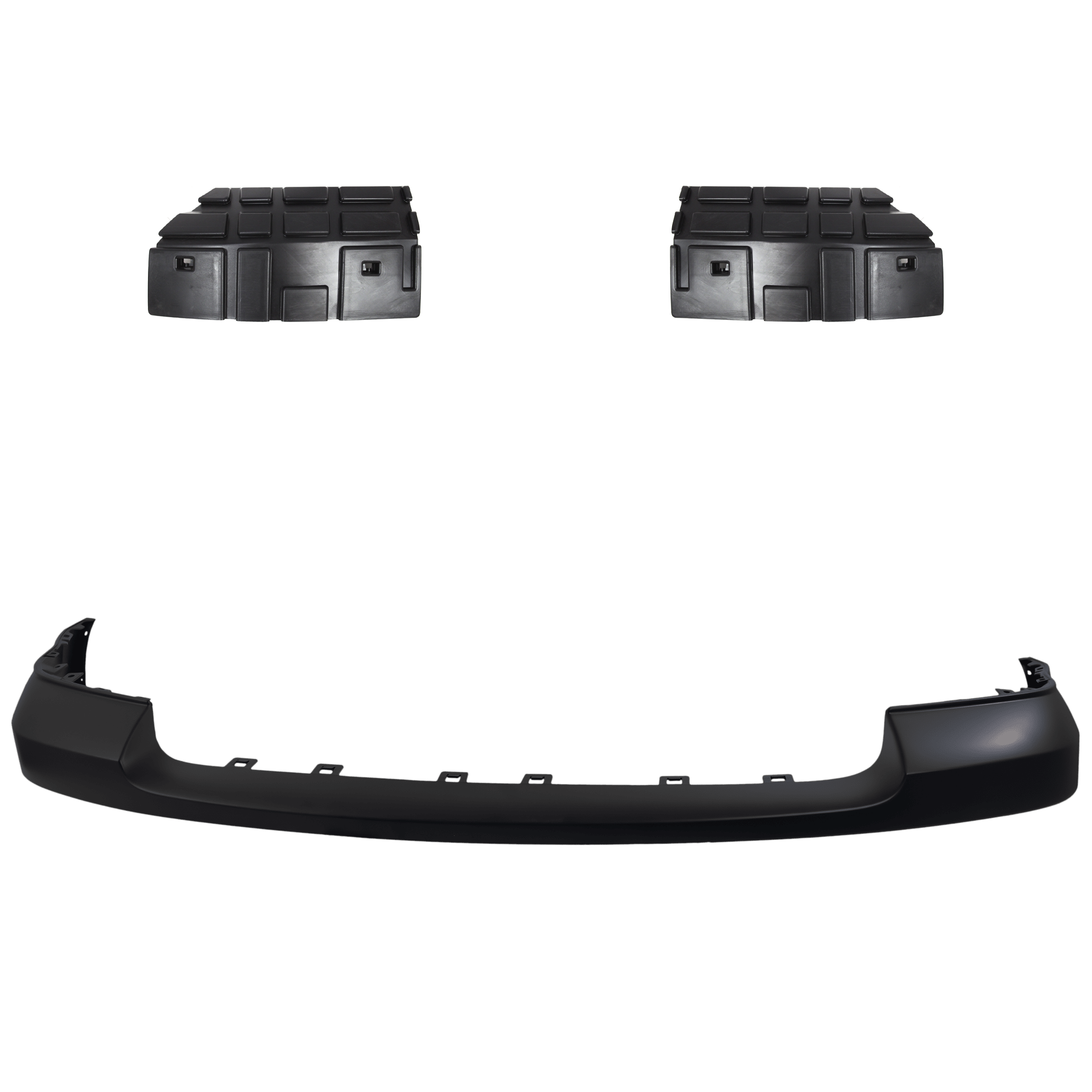 AM SIERRA 1500-07-13 FRONT BUMPER COVER Upper 3 pc kit Textured with Bumper Retainer SKU KIT 071824 C590 Partslink GM1014103 GM1042108 GM1043108 OEM 25783617-20880922-20880923