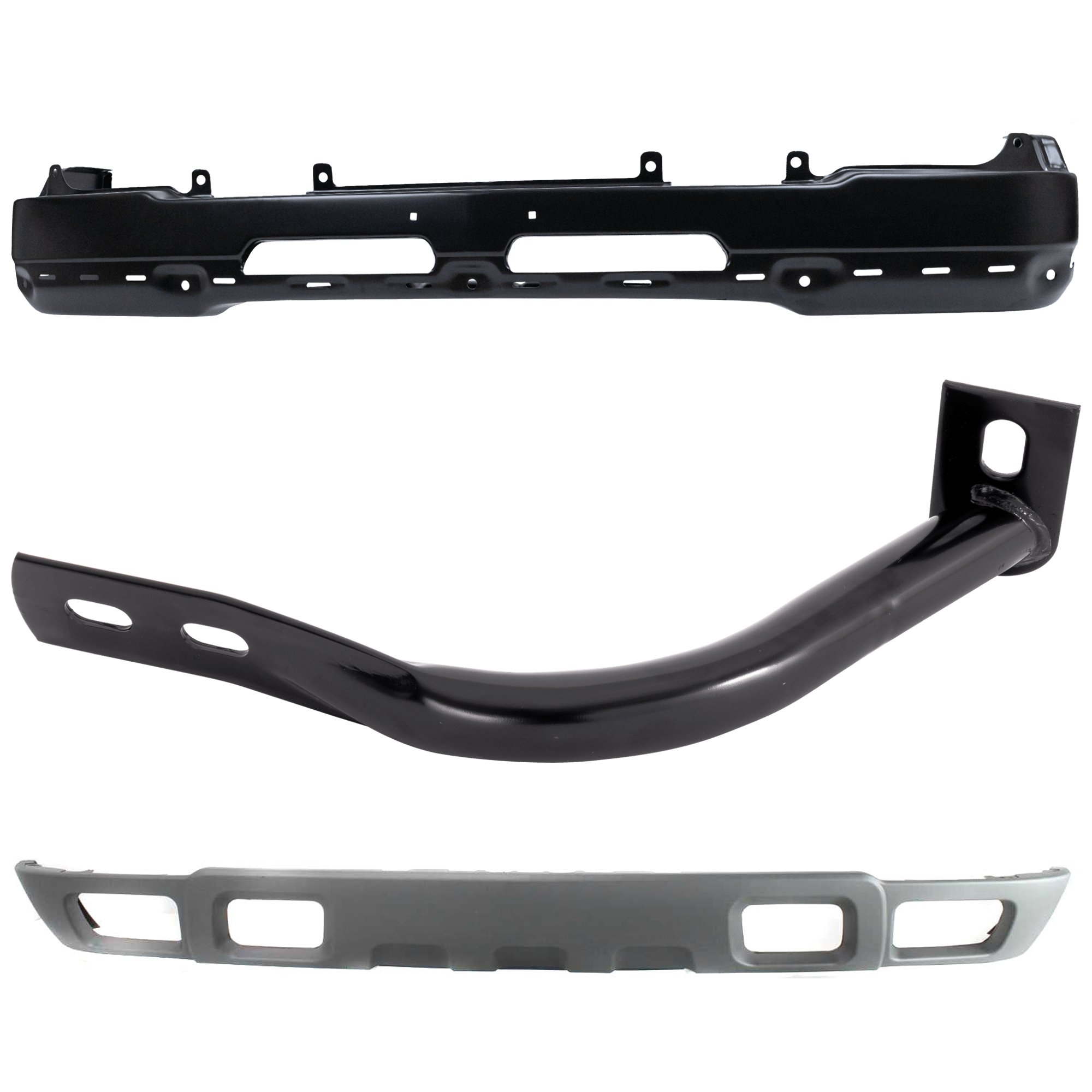 AM SILVERADO 1500-04-06-1500 CLASSIC 07-07 FRONT BUMPER 3 pc kit Face Bar Primed with Bumper Bracket and Valance SKU KIT 071824 C598 Partslink GM1002417 GM1066159 GM1092173 OEM 89025748-15184116-10367213