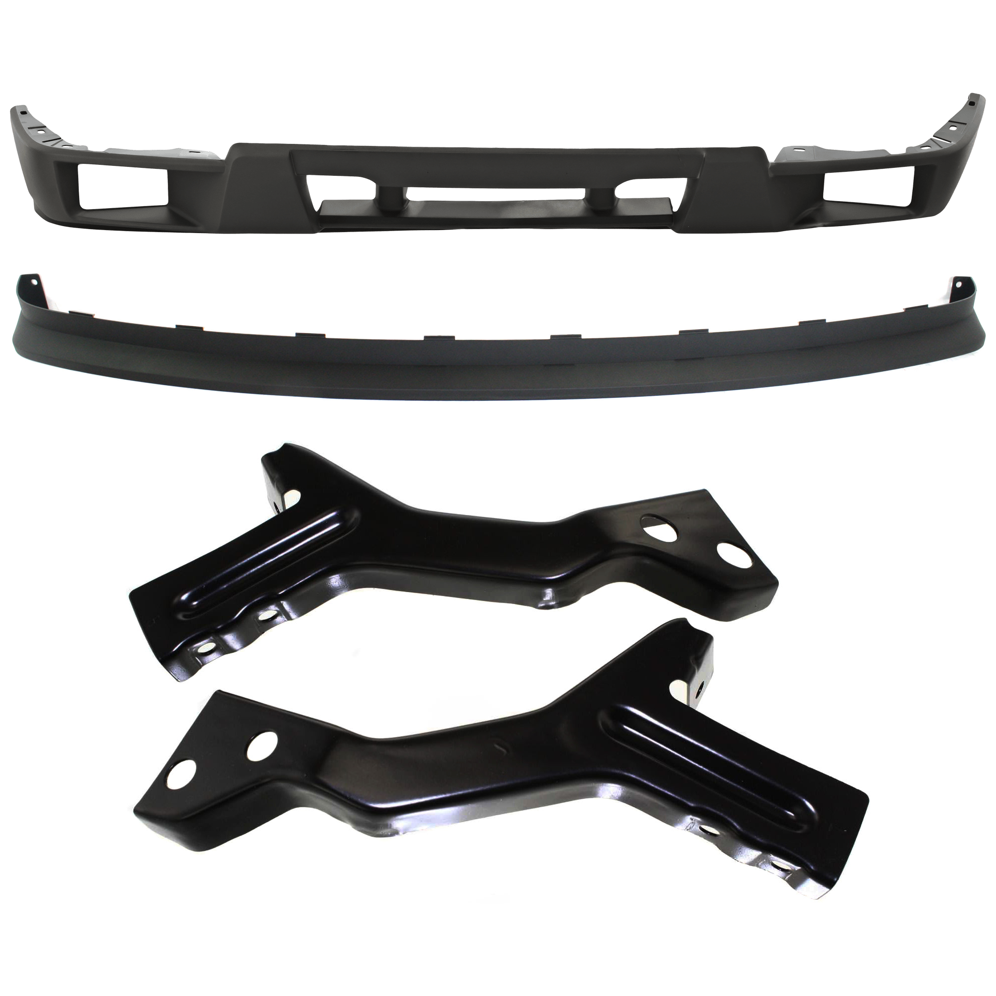 AM COLORADO CANYON 04-09 FRONT BUMPER BRACKET RH AND LH 4 pc kit Impact Bar Steel with Bumper Cover and Valance SKU KIT 071824 C611 Partslink GM1061103 GM1000722 GM1092183 OEM GM1061103-12335805-15888037