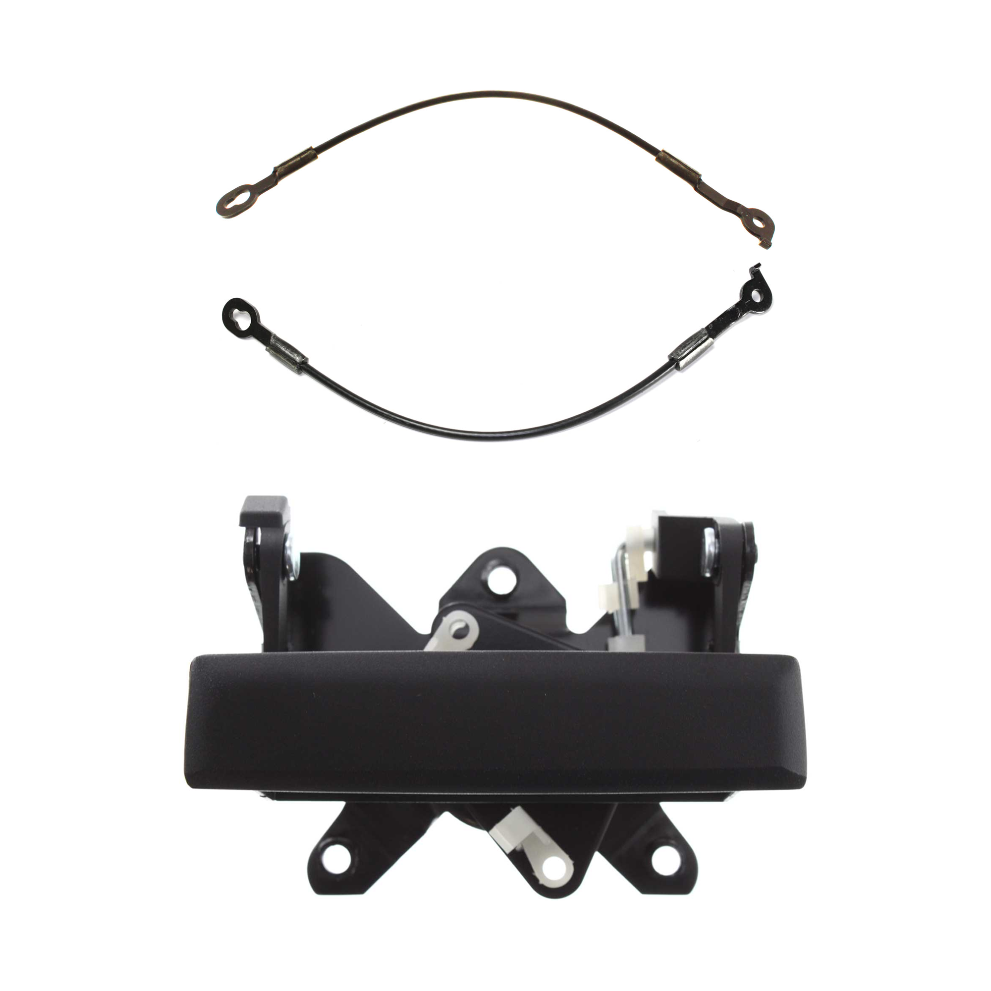 AM S10 SONOMA 97-04 TAILGATE HANDLE Textured Black w o Camera Hole Key Hole 3 pc Kit with Tailgate Cable SKU KIT 071824 C617 OEM 15007218-15683449-15683450