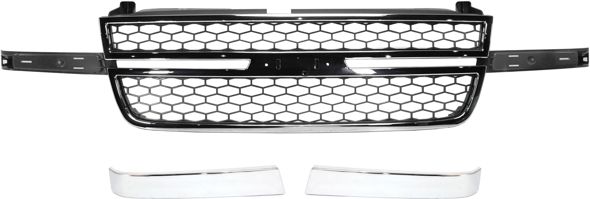 AM SILVERADO 2500HD 3500-03-06 GRILLE 3 pc Kit Includes 2007 Classic w Dale Earnhardt Package with Grille Trims SKU KIT 071824 C622 Partslink GM1200546 GM1213105 GM1212105 OEM 12335956-10397972-10397973