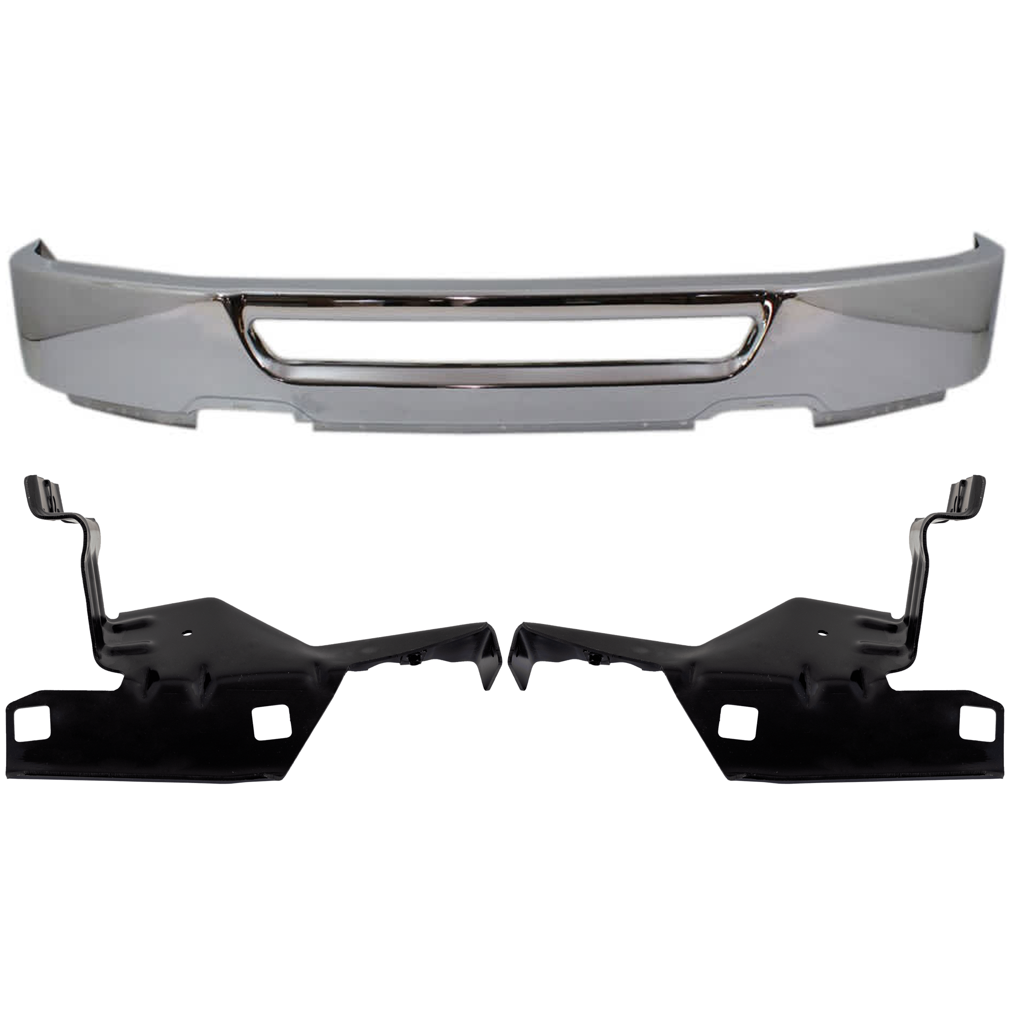 AM F 150-06-08 FRONT BUMPER 3 pc kit w Bumper Bracket SKU KIT 071824 C643 Partslink FO1002400 FO1066158 FO1067158 OEM 6L3Z17757AA 4L3Z17B983AB 4L3Z1