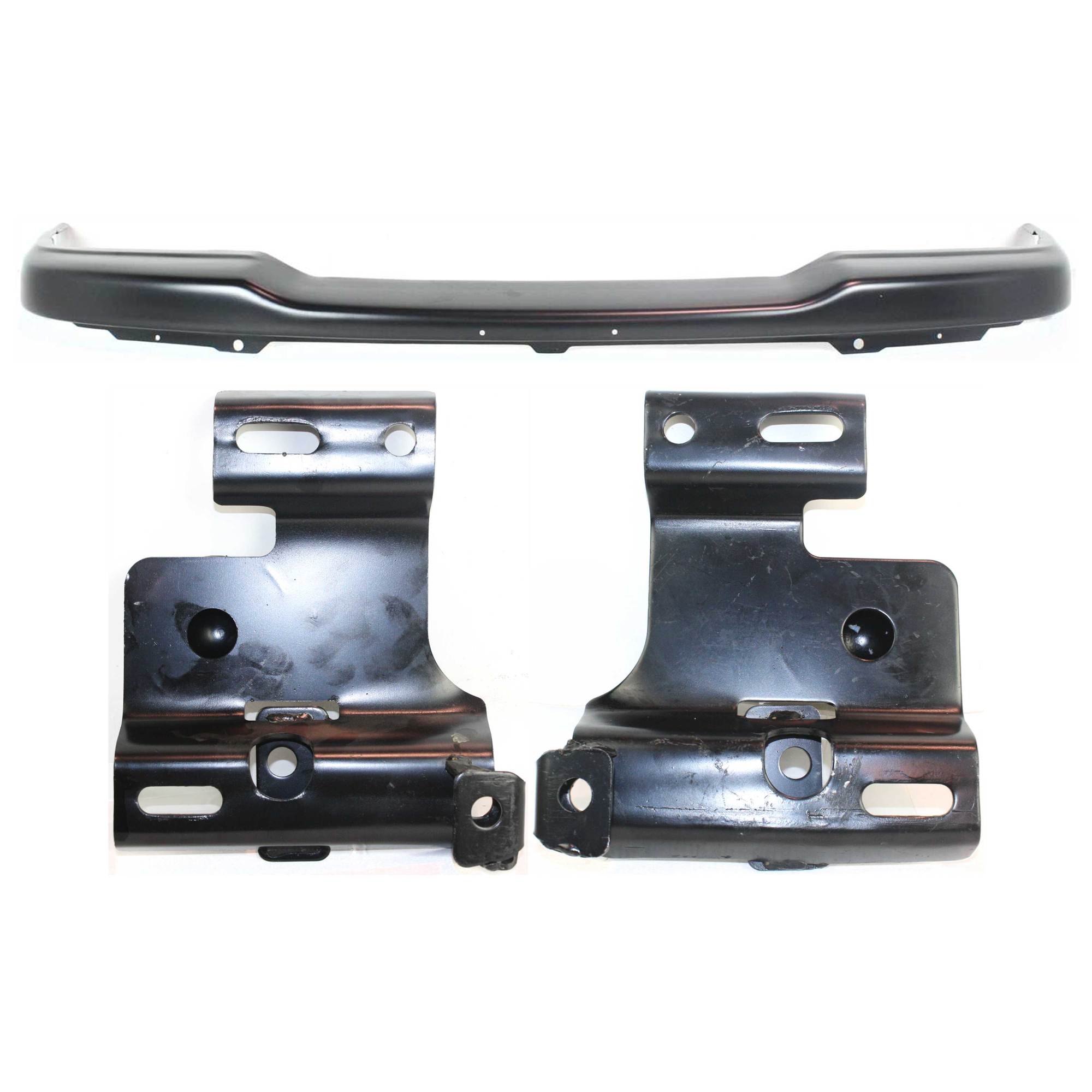 AM RANGER 01-05 FRONT BUMPER 3 pc kit Black with Bumper Bracket SKU KIT 071824 C660 Partslink FO1002380 FO1067143 FO1066143 OEM 1L5Z17757JA 1L5Z17859AA 1L5Z17