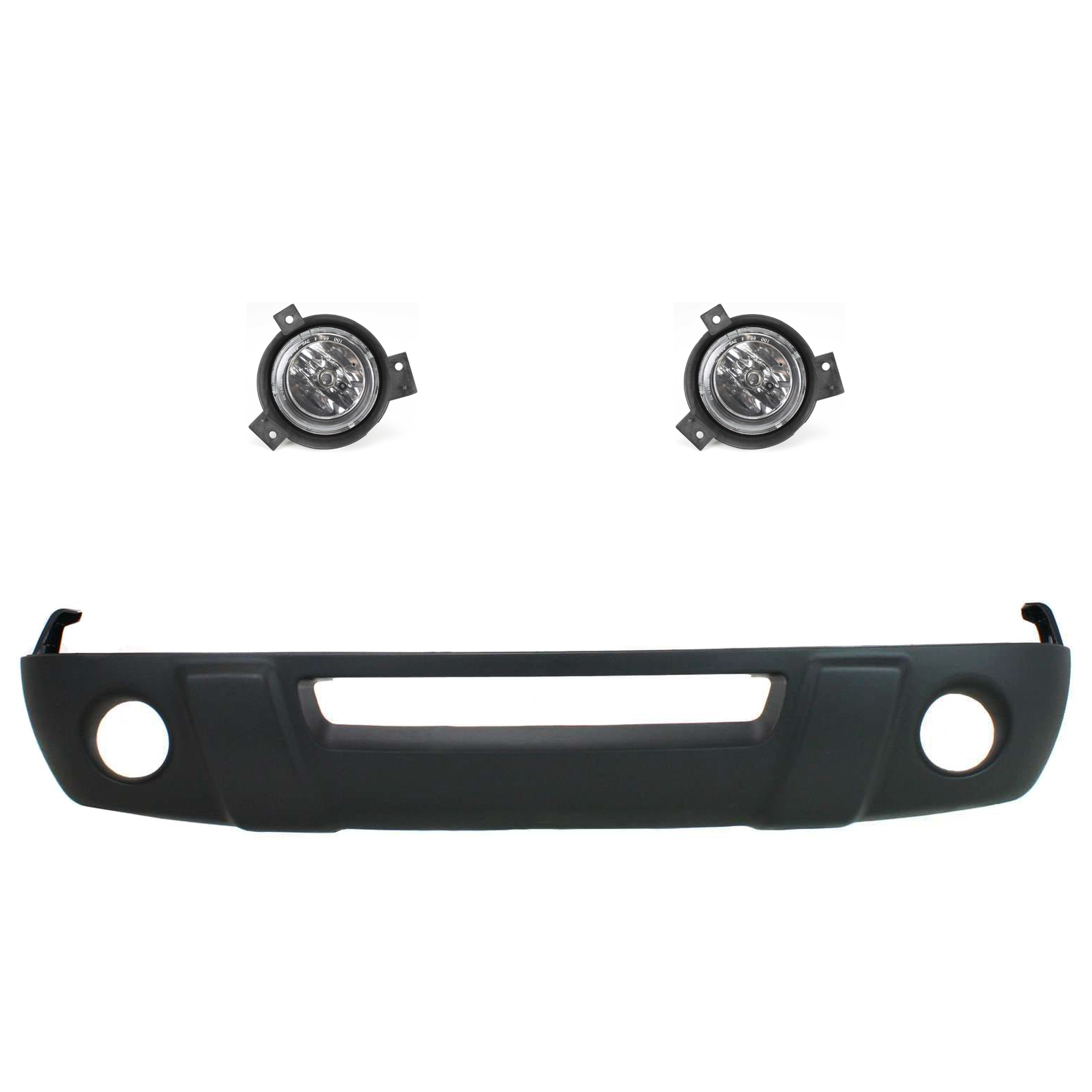AM RANGER 01-03 VALANCE 3 pc kit Panel Textured with Fog Light SKU KIT 071824 C667 Partslink FO1095191 FO2592184 FO2593184 OEM 1L5Z17626DAA 1L5Z15200DA 1L5Z1
