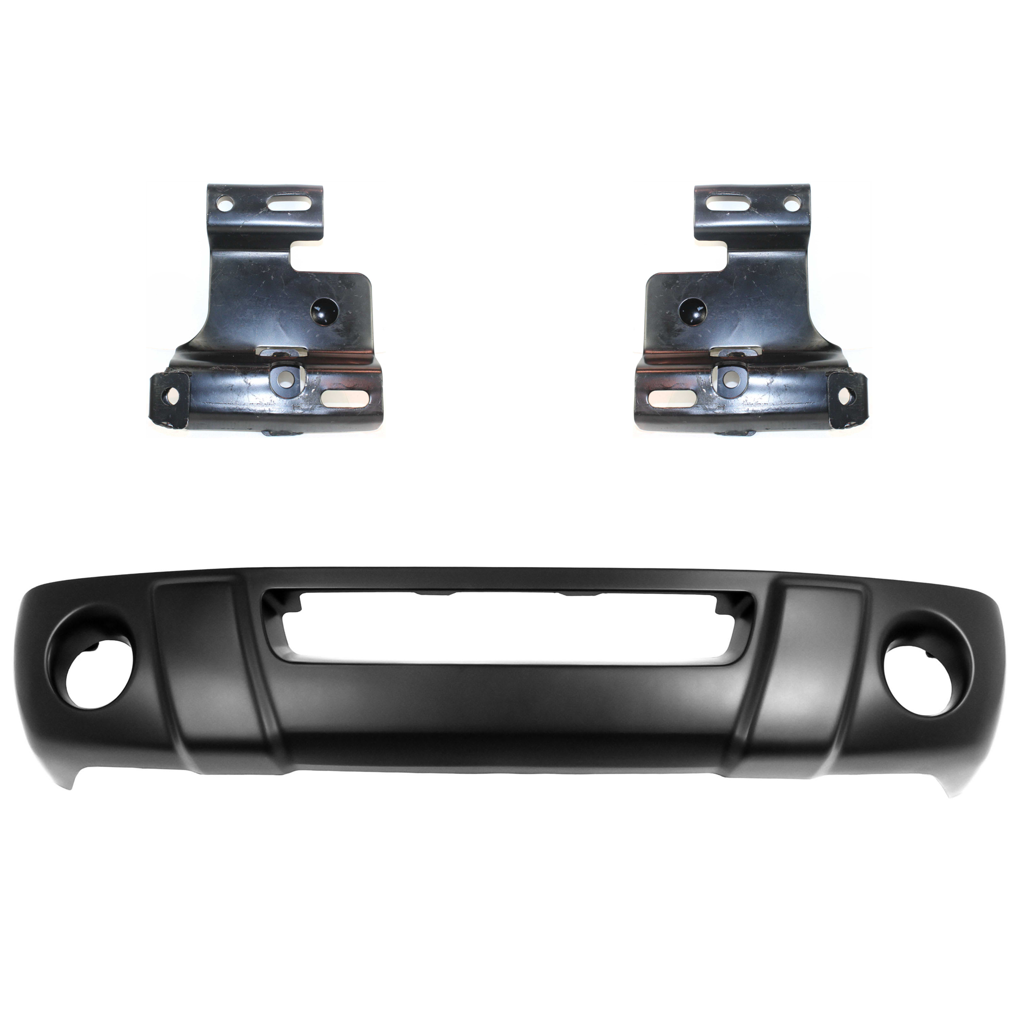 AM RANGER 01-03 FRONT VALANCE 3 pc kit Panel Primed w Fog Light Holes with Bumper Bracket SKU KIT 071824 C668 Partslink FO1095189 FO1067143 FO1066143 OEM 1L5Z17626CAD 1L5Z17859AA 1L5Z1