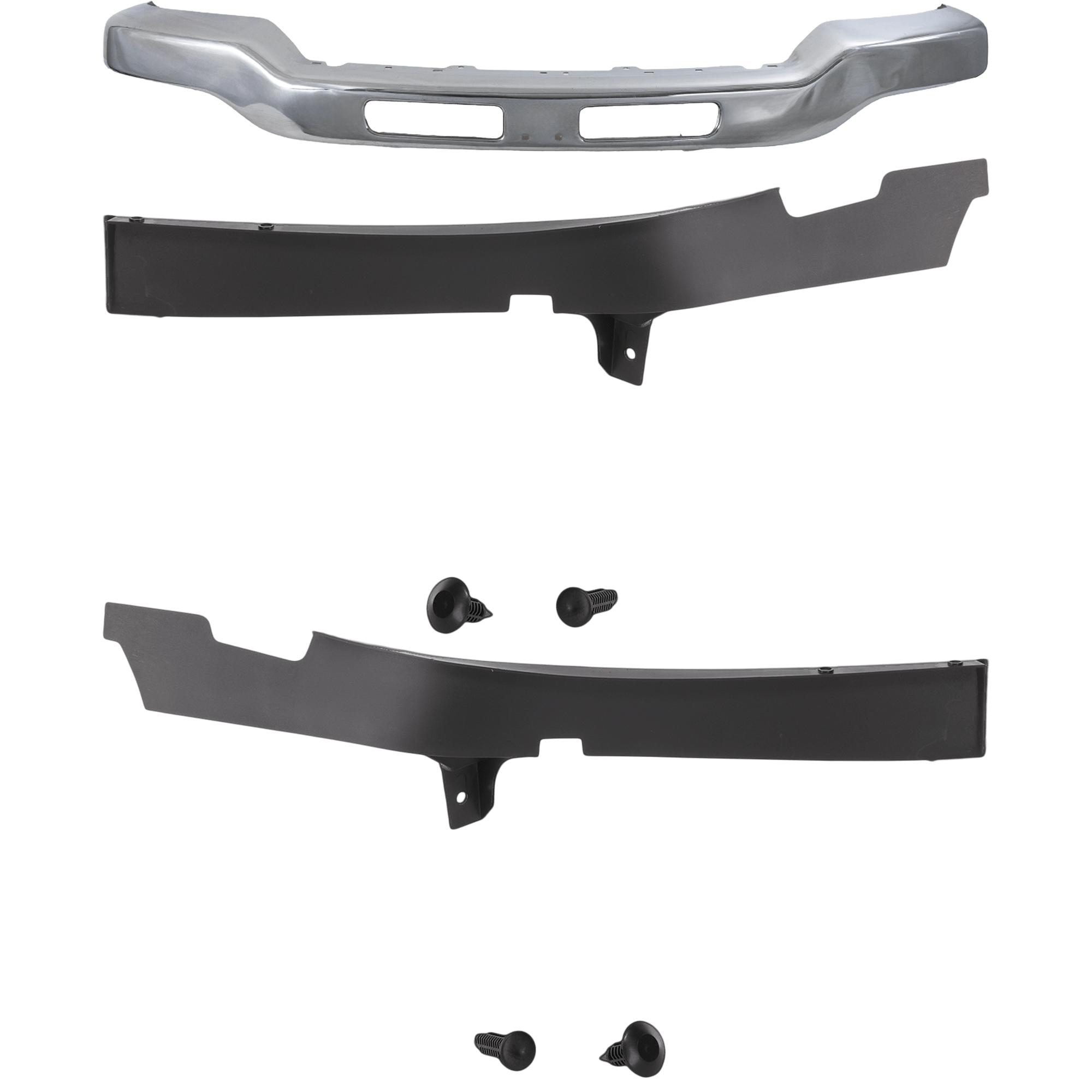 AM SIERRA 07-07 FRONT BUMPER 3 pc kit Chrome with Bumper Trim SKU KIT 071824 C699 Partslink GM1002418 GM1089170 GM1088170 OEM 15098990-15102067-15049381