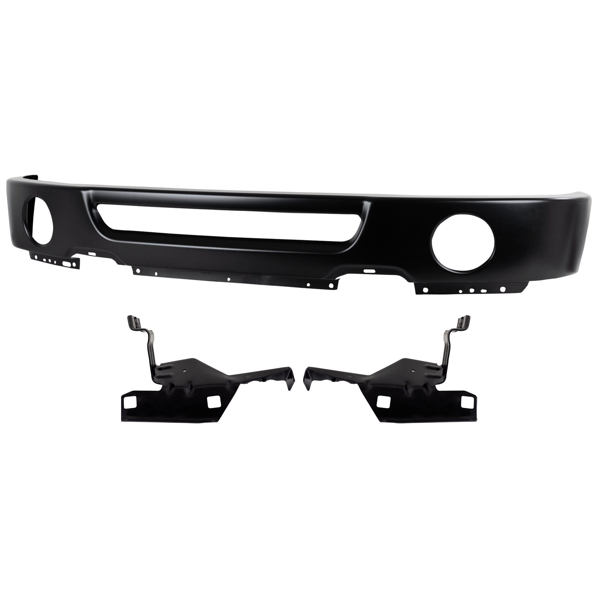 AM F 150-06-08 FRONT BUMPER 3 pc kit w Bumper Bracket SKU KIT 071824 C728 Partslink FO1002401 FO1066158 FO1067158 OEM 6L3Z17757DAPTM 4L3Z17B983AB 4L