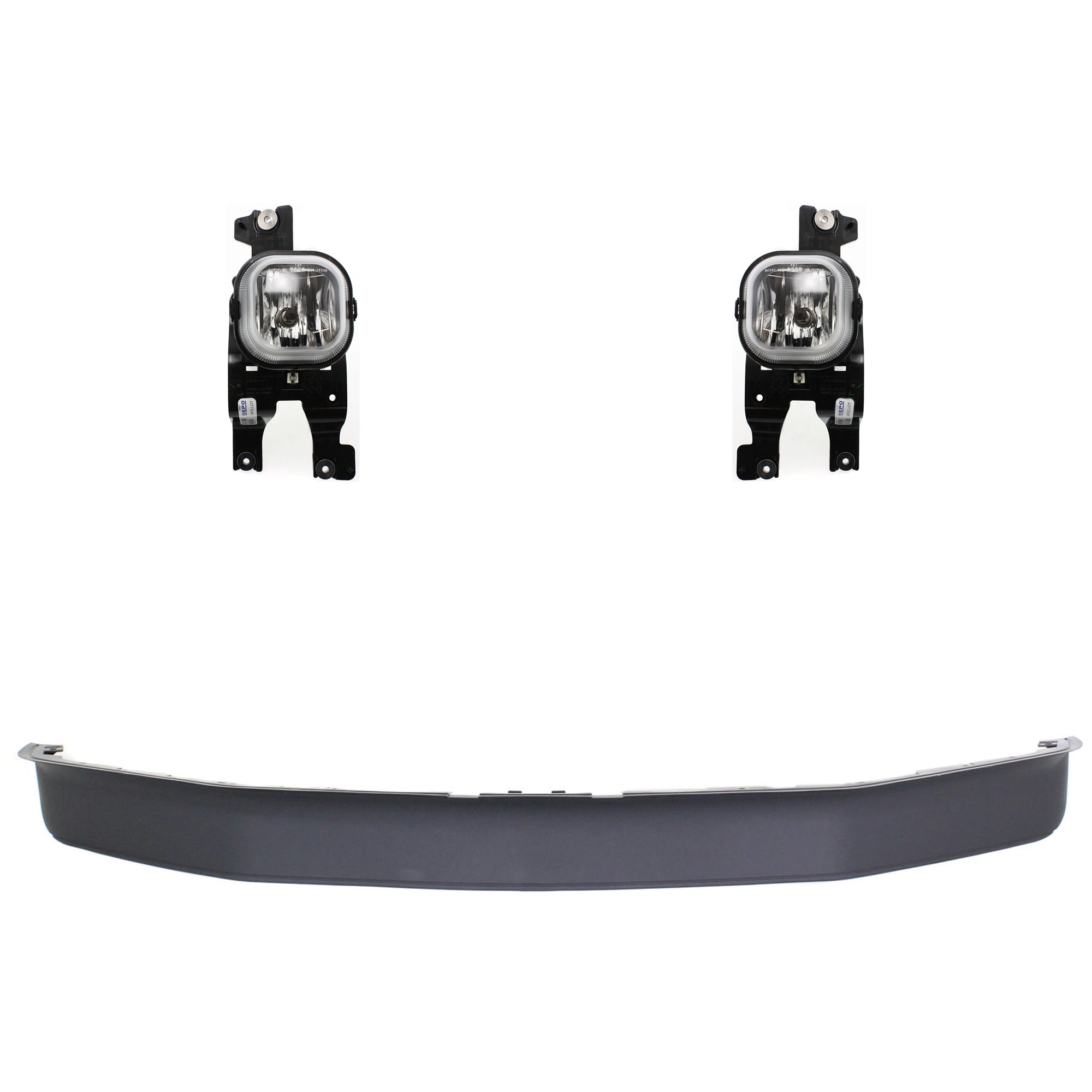AM F 250 F 350 SUPER DUTY 08-10 FRONT LOWER VALANCE 3 pc kit w Fog Light SKU KIT 071824 C730 OEM 8C3Z17626B 7C3Z15201AA PFM 7C3