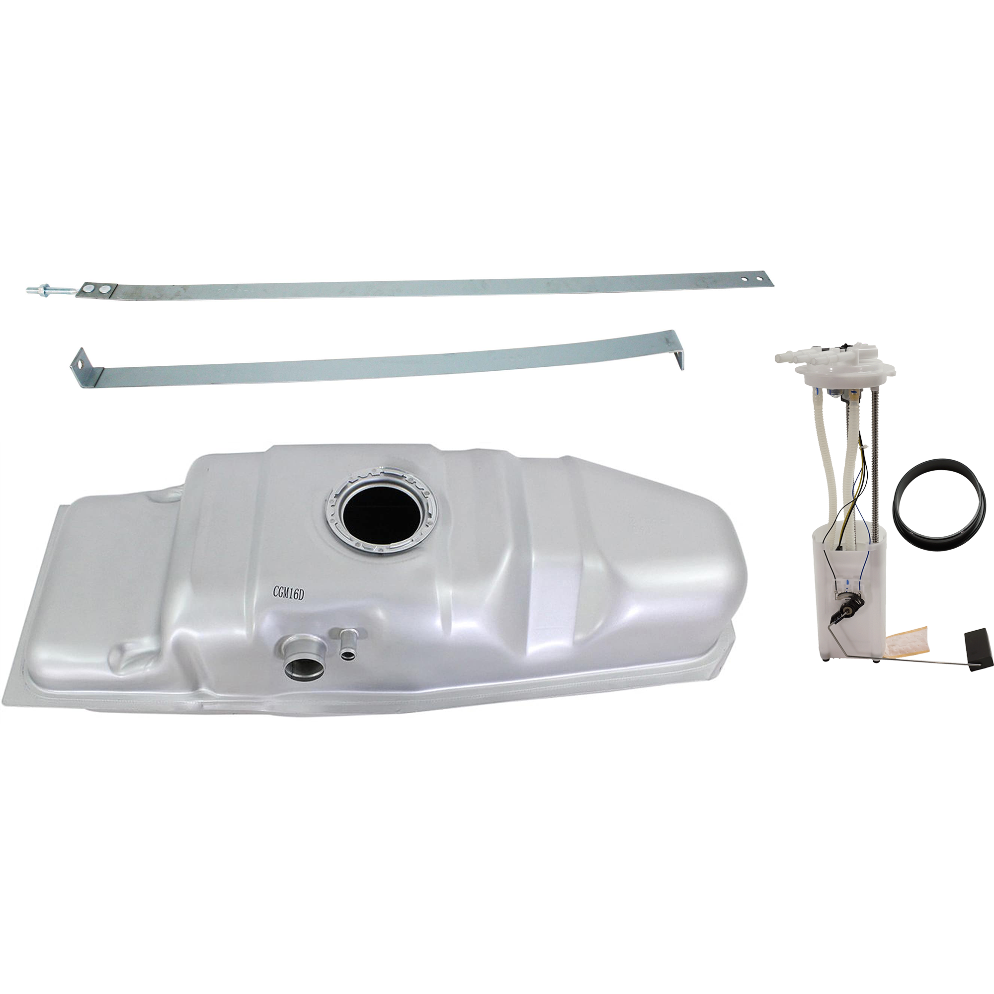 AM S10 PICKUP 97-00 FUEL TANK 4 pc Kit w Fuel Tank Strap and Fuel Pump SKU KIT 071824 C740 OEM 15019340-15129825-15073337-157