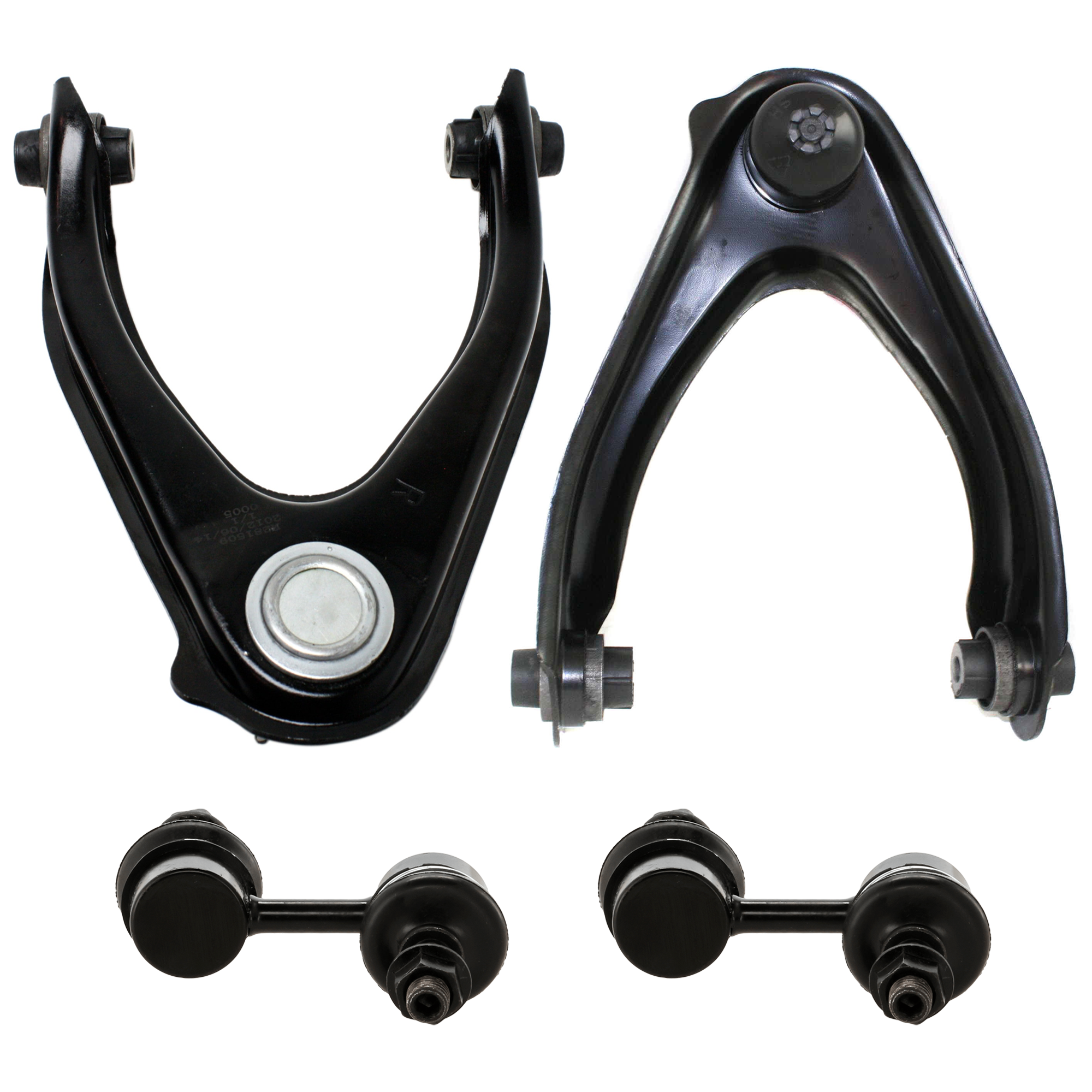 AM CR V 97-01 CONTROL ARM 4 pc kit w Ball Joint and Bushings with Sway Bar Link SKU KIT 071824 C742 OEM 51450S10020-51460S10020-18408