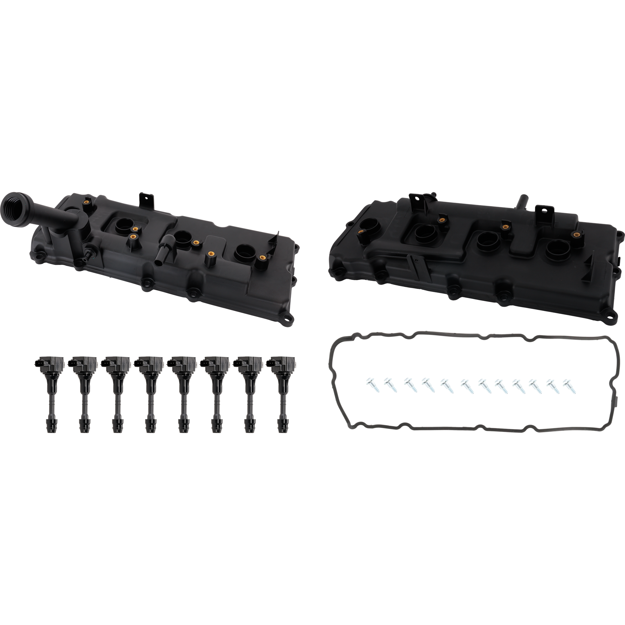 AM ARMADA 07-15 TITAN 08-15 VALVE COVER RH AND LH 10 pc kit with Ignition Coil SKU KIT 071824 C755