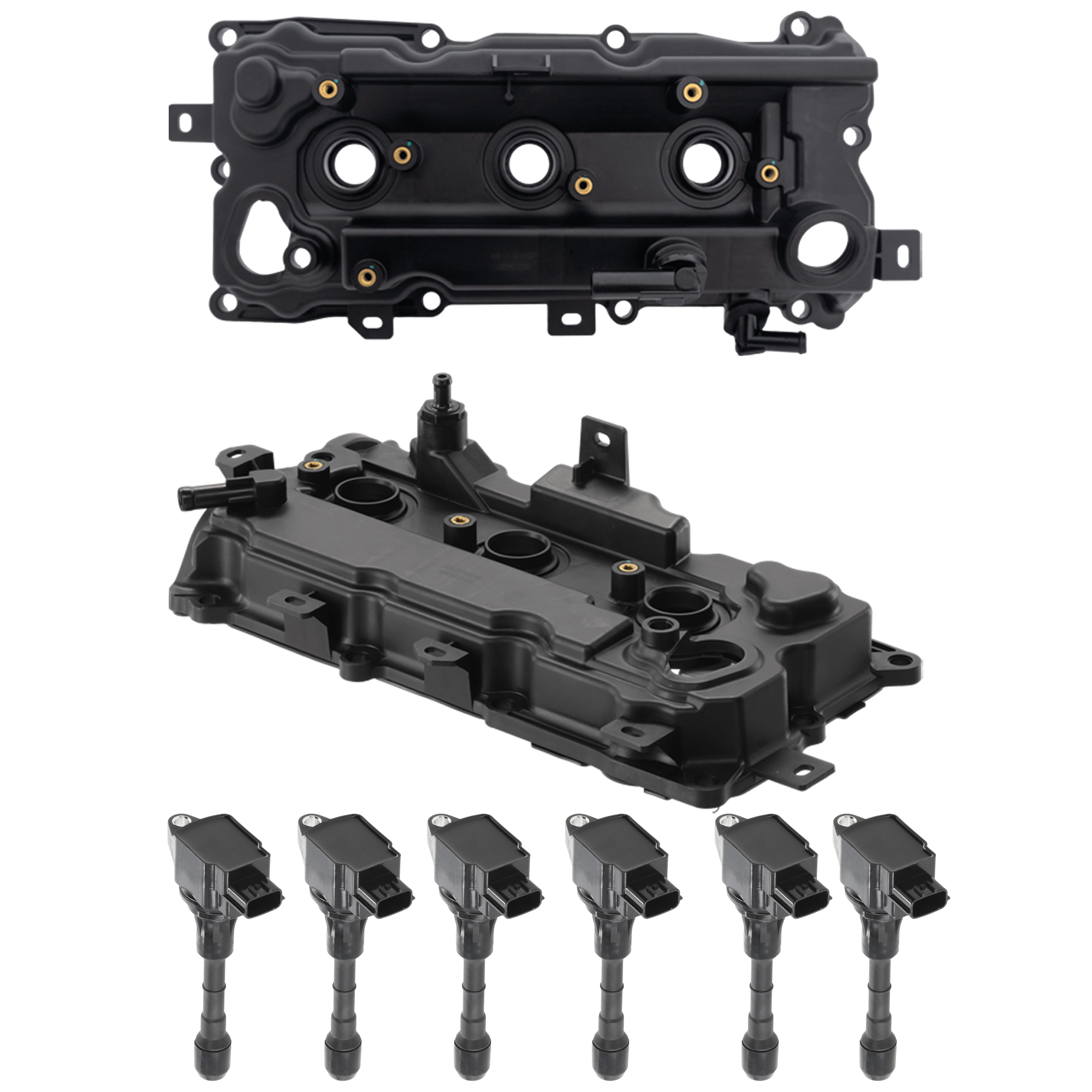 AM MURANO 09-14 QUEST 11-14 VALVE COVER w Ignition Coil 3 pc kit SKU KIT 071824 C758 OEM 13264JN01A 13264JP01A 13264JP0