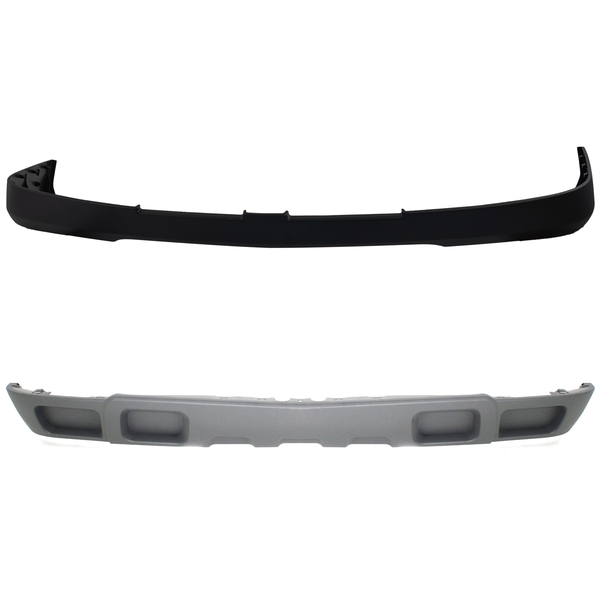 AM SILVERADO 2500 HD 3500-03-06 FRONT BUMPER COVER Upper 2 pc kit Textured Bumper Cap with Valance SKU KIT 071824 C767 Partslink GM1051109 GM1092206 OEM 15139804-10397998