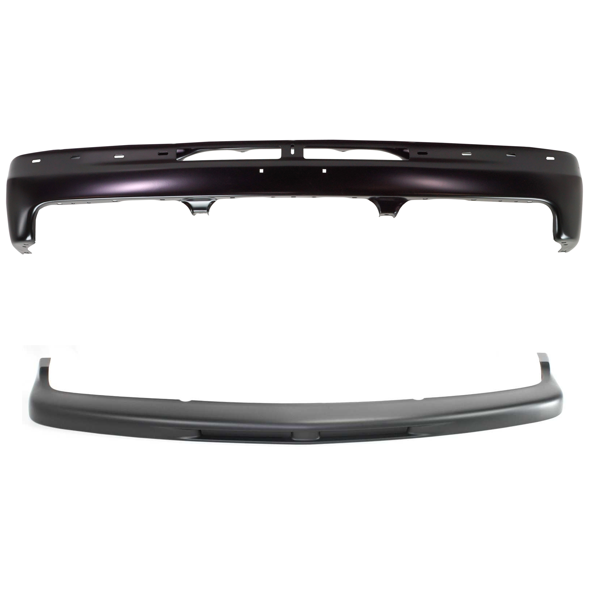AM SUBURBAN 1500 SUBURBAN 2500-00-06 FRONT BUMPER 2 pc kit Primed w o Mounting Brackets with Bumper Trim SKU KIT 071824 C783 Partslink GM1002375 GM1051107 OEM 12335826 PFM 88937339