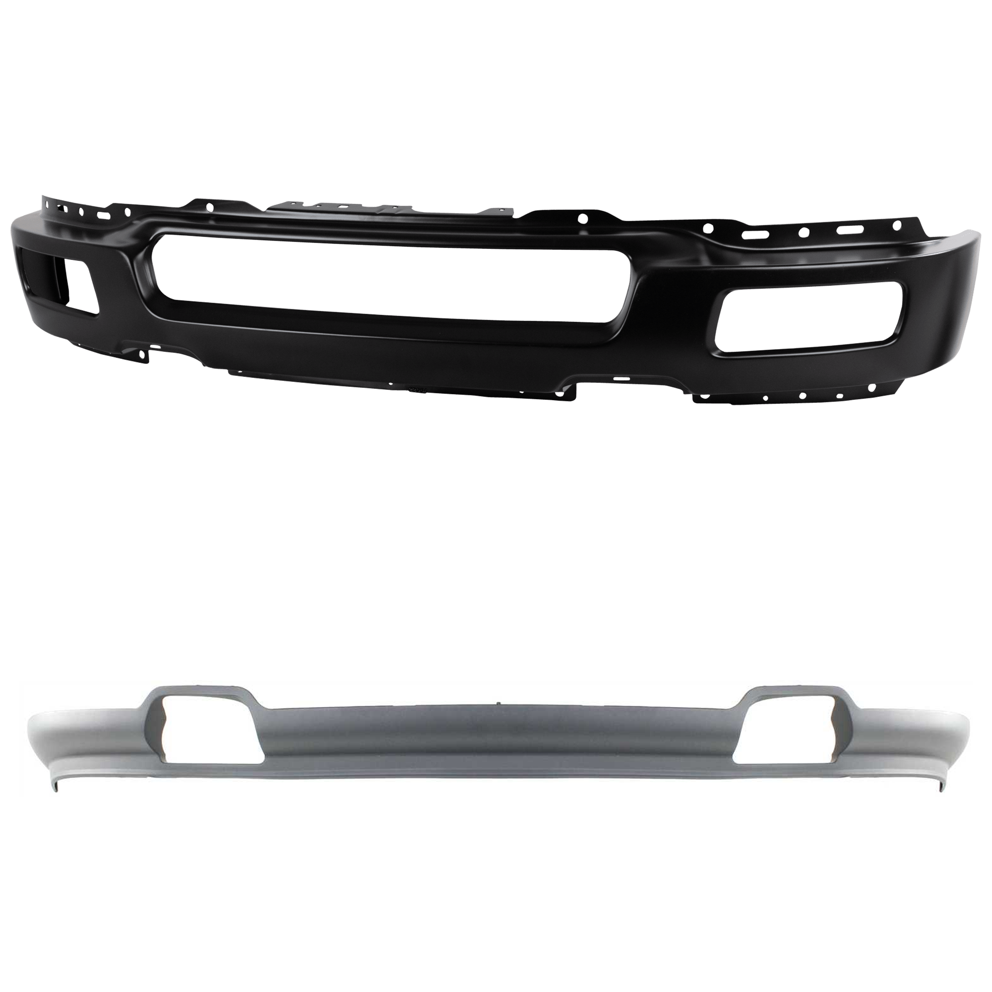 AM F 150-04-05 FRONT BUMPER 2 pc kit Face Bar Paint to Match with Valance SKU KIT 071824 C797 Partslink FO1002391 FO1095206 OEM 4L3Z17757FA 4L3Z17626BAB