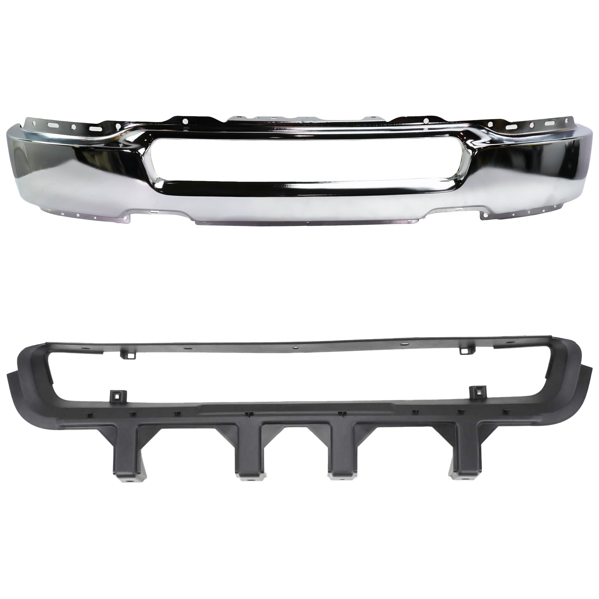 AM F 150-04-06 FRONT BUMPER 2 pc kit Face Bar Chrome with Bumper Grille SKU KIT 071824 C804 Partslink FO1002388 FO1036109 OEM 4L3Z17757AA 5L3Z17B968AA