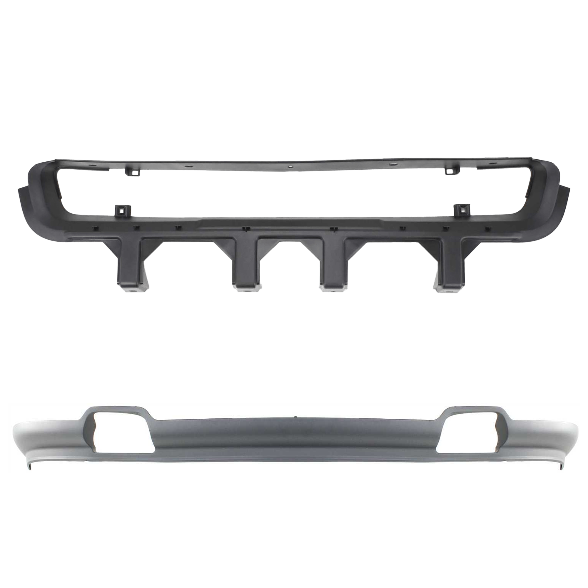 AM F 150-04-05 FRONT VALANCE 2 pc kit Spoiler Primed with Bumper Grille SKU KIT 071824 C809 Partslink FO1095206 FO1036109 OEM 4L3Z17626BAB 5L3Z17B968AA