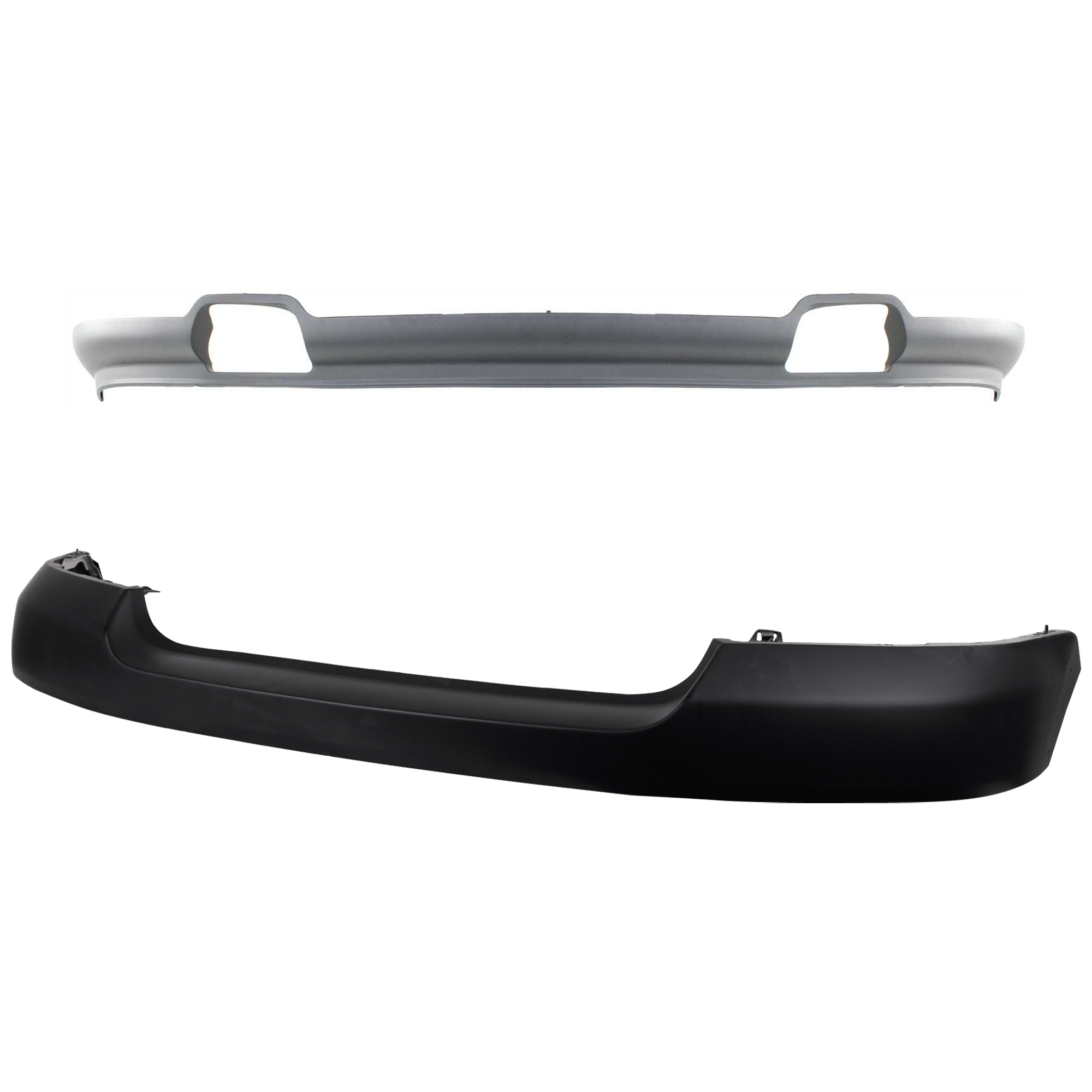 AM F 150-04-05 FRONT BUMPER COVER Upper 2 pc kit Primed with Valance SKU KIT 071824 C815 Partslink FO1000561 FO1095206 OEM 4L3Z17D957DA 4L3Z17626BAB