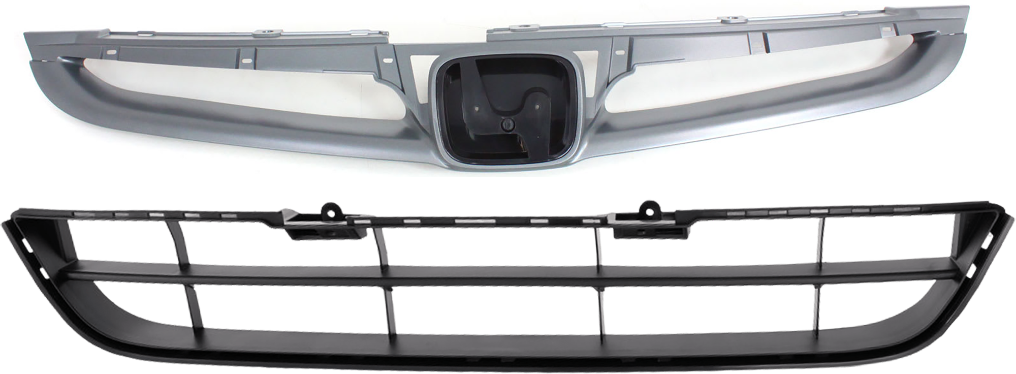 AM ACCORD 06-07 GRILLE Primed Sedan Insert Polypropylene 2 pc Kit w Bumper Grille SKU KIT 071824 C841 Partslink HO1200179 HO1036101 OEM 71121SDAA10ZA 71102SDAA00
