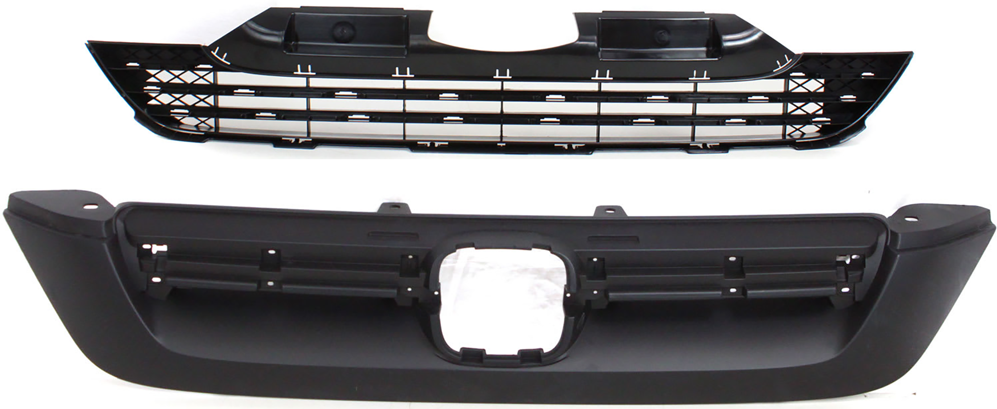 AM CR V 07-09 GRILLE 2 pc Kit Primed Shell and Insert with Bumper Grille SKU KIT 071824 C842 Partslink HO1200186 HO1036102 OEM 71128SWA003ZA 71121SWA003