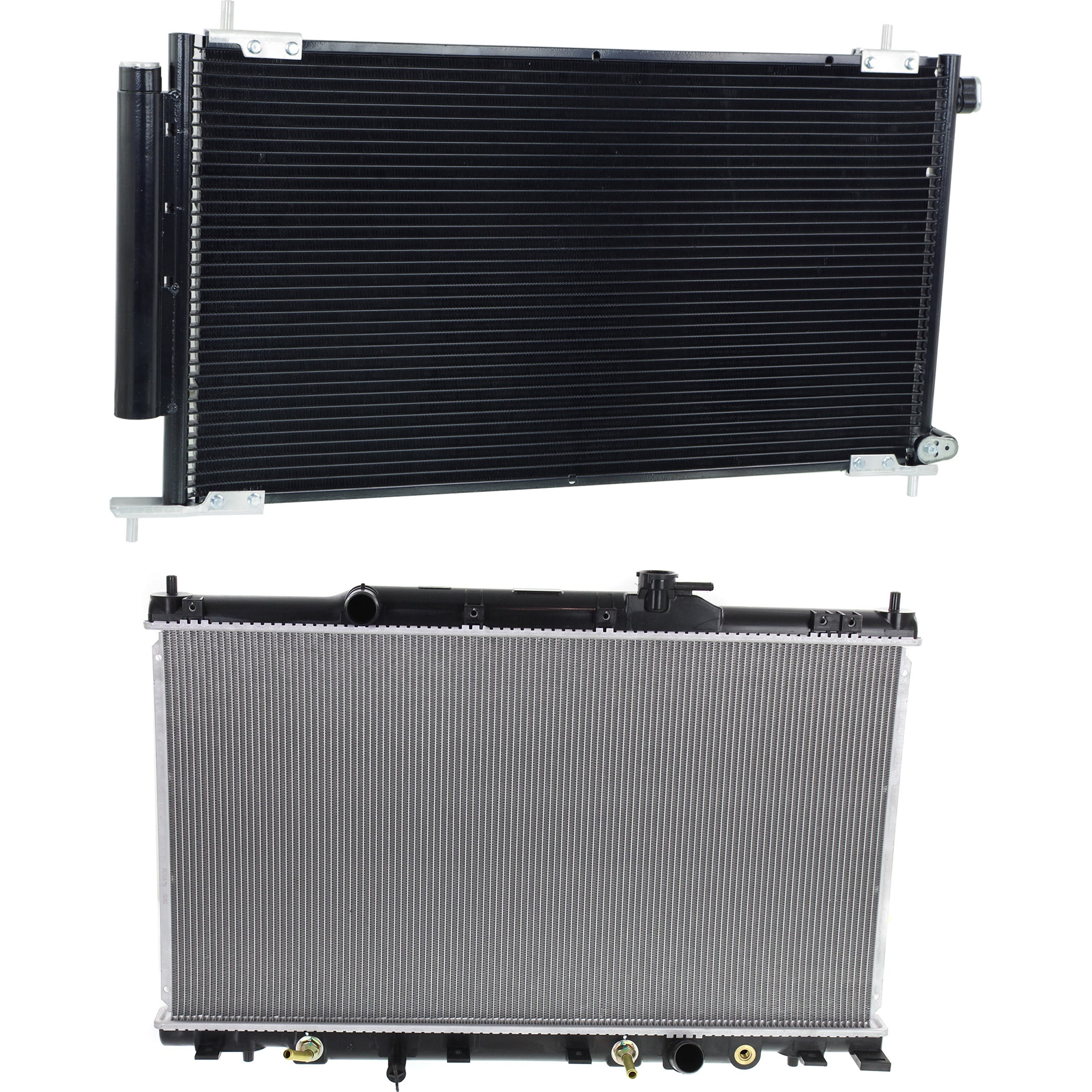 AM ELEMENT 07-11 RADIATOR 2 pc kit 4 Cyl with A C Condenser SKU KIT 071824 C849 Partslink HO3010219 HO3030124 OEM 19010PZDA62-80110S9A013