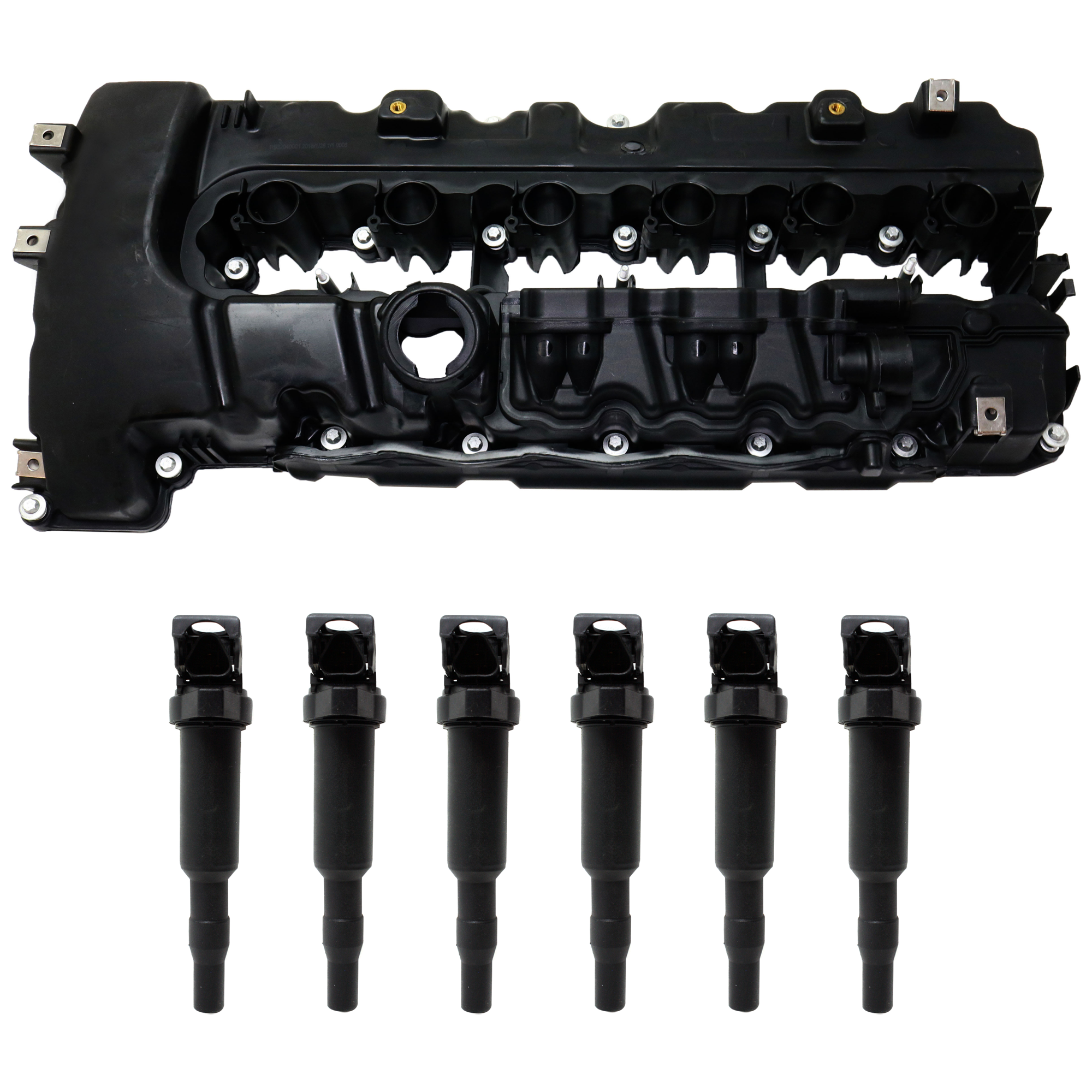 AM 3 SERIES 07-13 Z4-09-15 VALVE COVER 7 pc kit w Ignition Coil SKU KIT 071824 C872 OEM 11127565284-00044-20438-522050