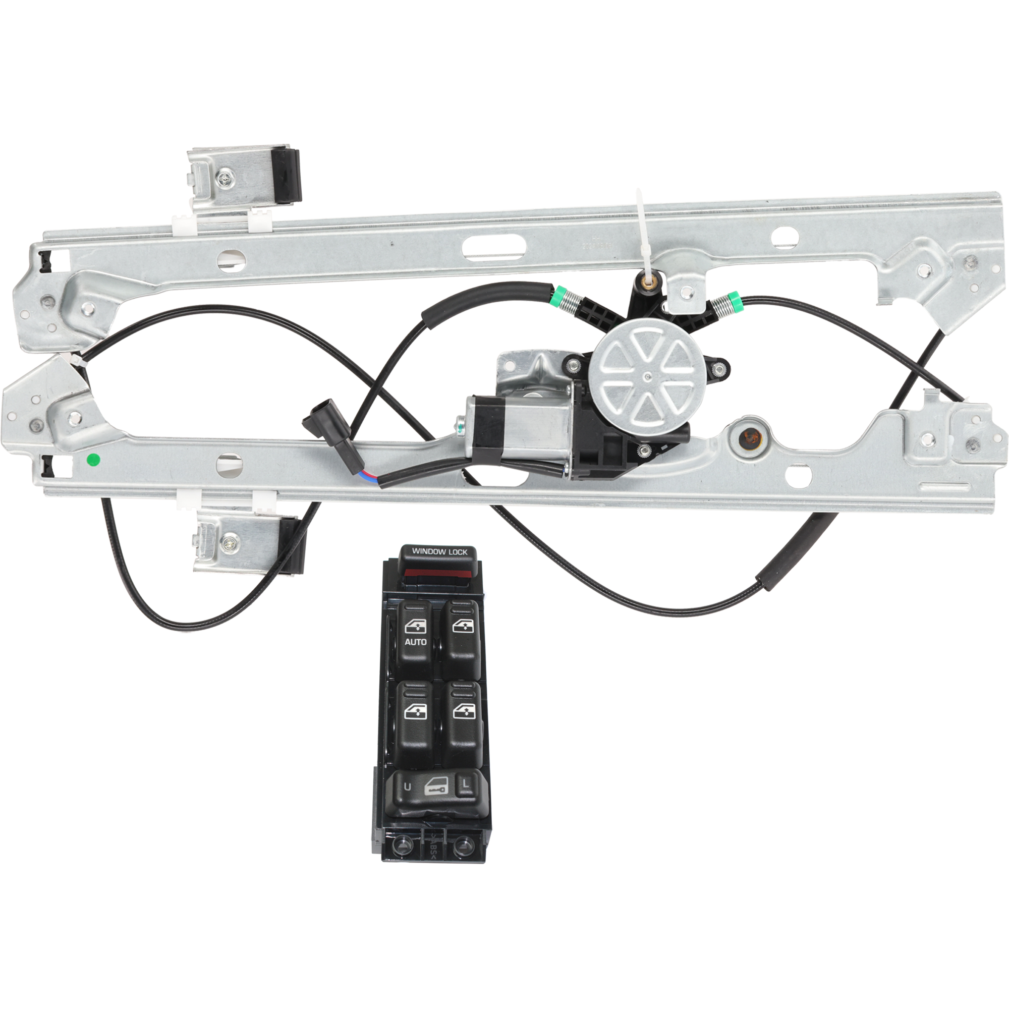 AM SUBURBAN 1500 SUBURBAN 2500-00-02 FRONT WINDOW REGULATOR LH 2 pc kit w Motor with Window Switch SKU KIT 071824 C911 OEM 19120846-15062650-15720127-157