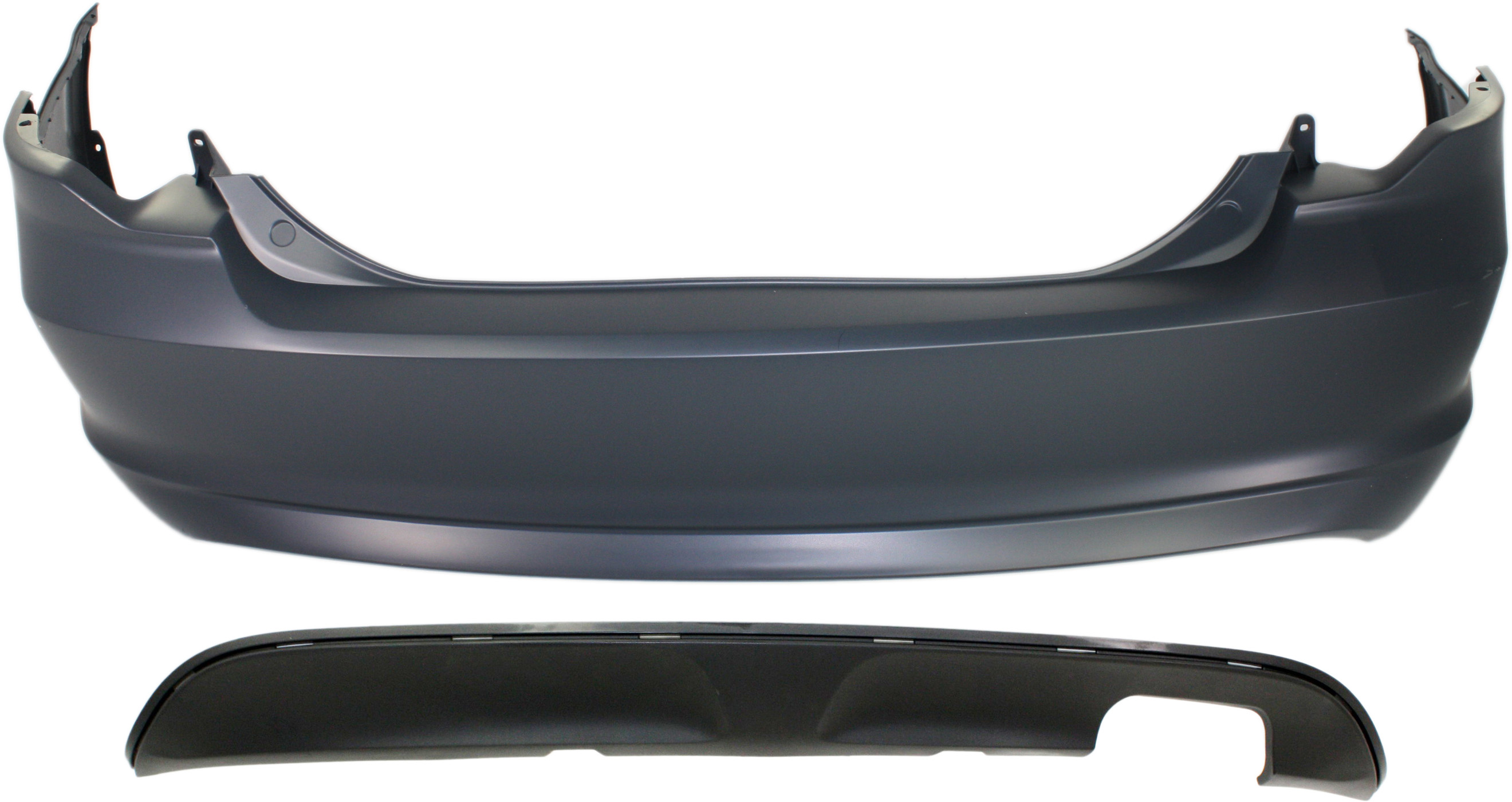 AM FUSION 10-12 REAR BUMPER COVER 2 pc Kit with Valance 2.5L Eng. SKU KIT 071917-43 Partslink FO1100649 FO1195119 OEM AE5Z17K835AAPTM AE5Z17808AA