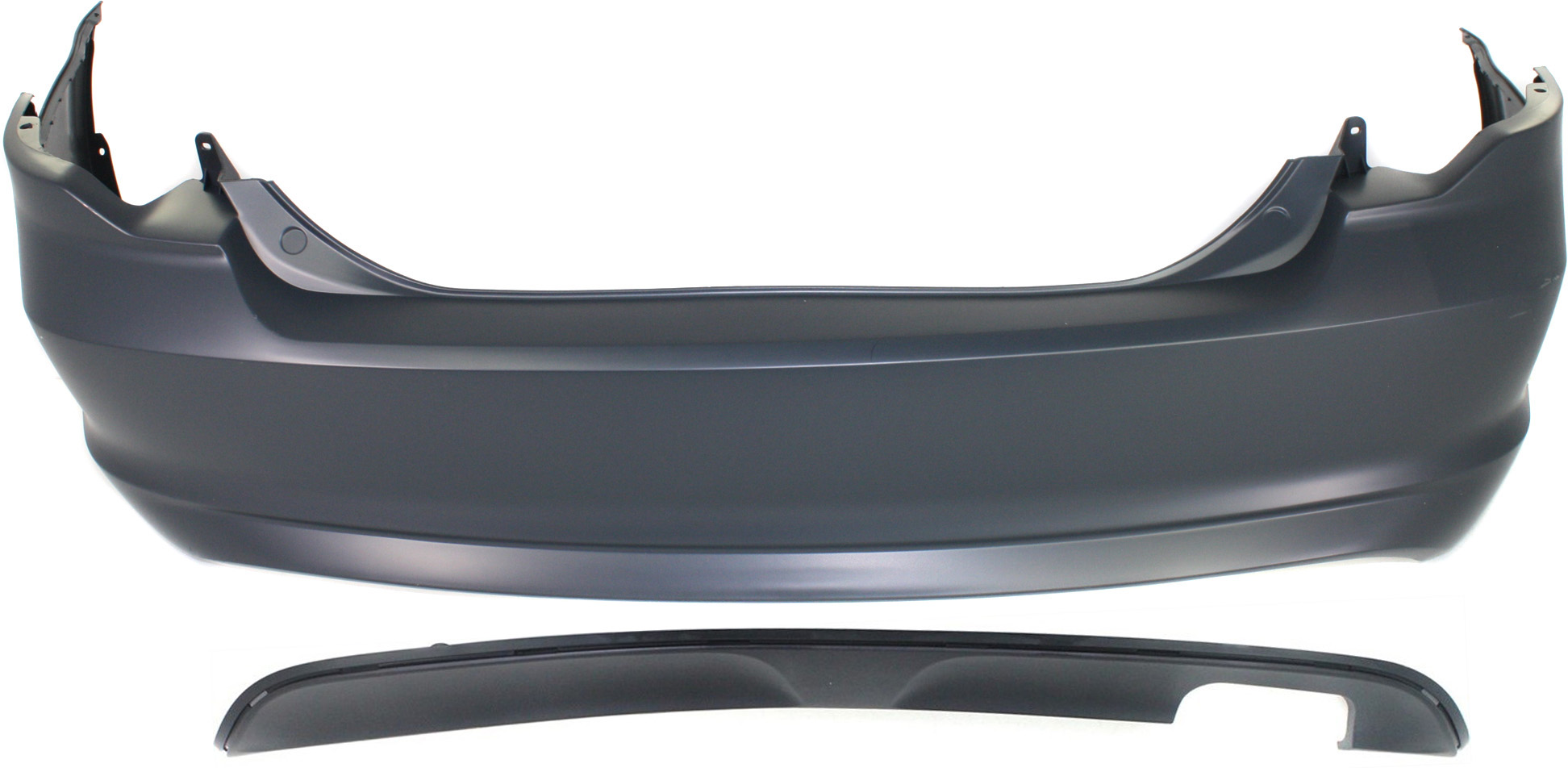 AM FUSION 10-12 REAR BUMPER COVER 2 pc Kit with Valance 2.5L Eng. CAPA SKU KIT 071917-45 Partslink FO1100649C FO1195119C OEM AE5Z17808AA AE5Z17K835AAPTM