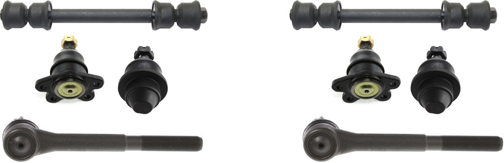 AM K2500 TAHOE 95-00 FRONT SUSPENSION KIT RH AND LH 8 pc kit w Ball Joints Sway Bar Links and Tie Rod Ends SKU KIT 071917-98 OEM 104221-286020-2601474-5051232