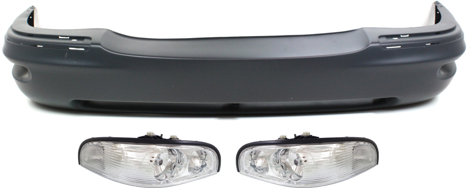 AM PARK AVENUE 97-05 HEAD LAMP RH AND LH Assembly Halogen 3 pc Kit with Bumper Cover SKU KIT 071918-77 Partslink GM2503160 GM2502160 GM1000527 OEM 25689660-25689659-25651624