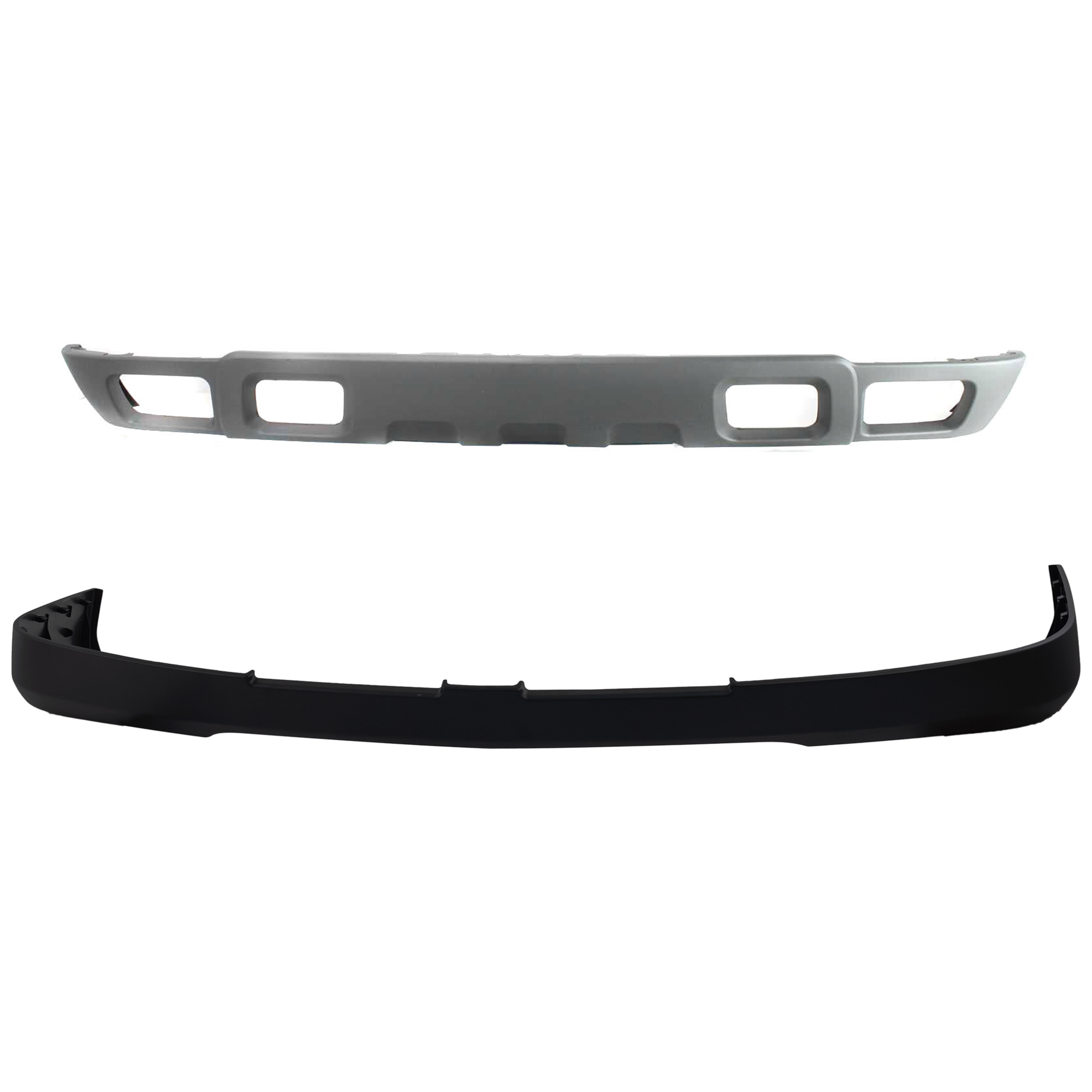 AM SILVERADO 03-07 FRONT BUMPER COVER Upper 2 pc kit Textured Bumper Cap with Valance SKU KIT 071924-04 Partslink GM1051109 GM1092173 OEM 15139804-10367213