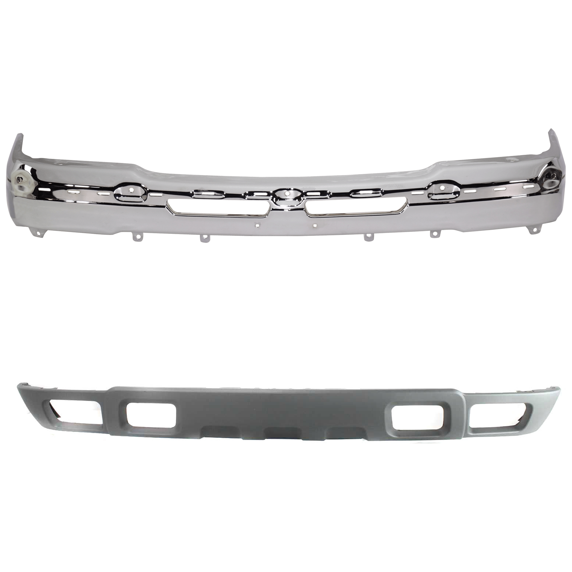 AM AVALANCHE 1500 AVALANCHE 2500-02-06 FRONT BUMPER 2 pc kit Face Bar Chrome with Valance SKU KIT 071924-08 Partslink GM1002416 GM1092173 OEM 19150310-10367213
