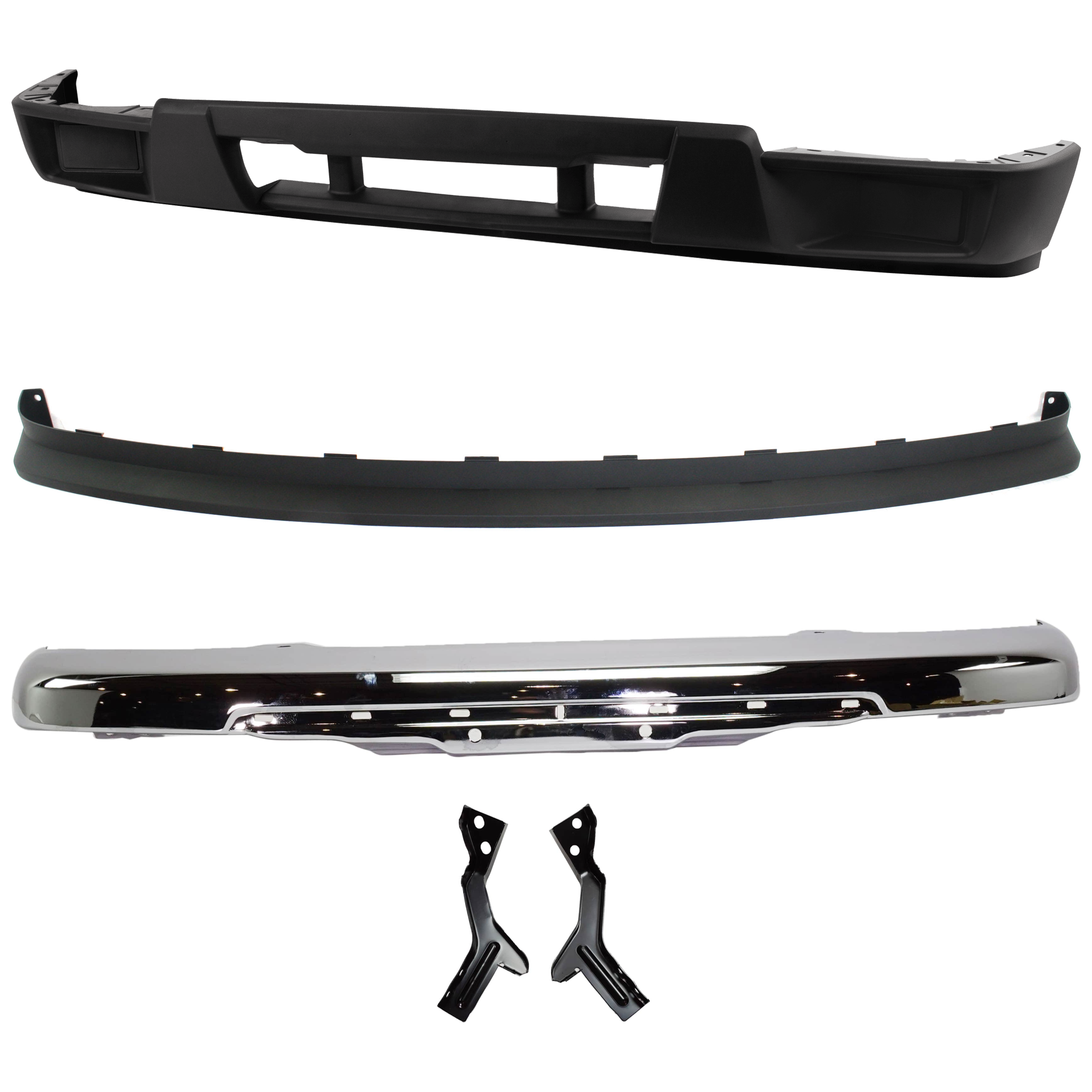 AM COLORADO CANYON 04-12 FRONT BUMPER 3 pc kit Impact Bar Chrome with Bumper Cover and Valance SKU KIT 071924-13 Partslink GM1002460 GM1000723 GM1092183 OEM 19210442-12335806-15888037