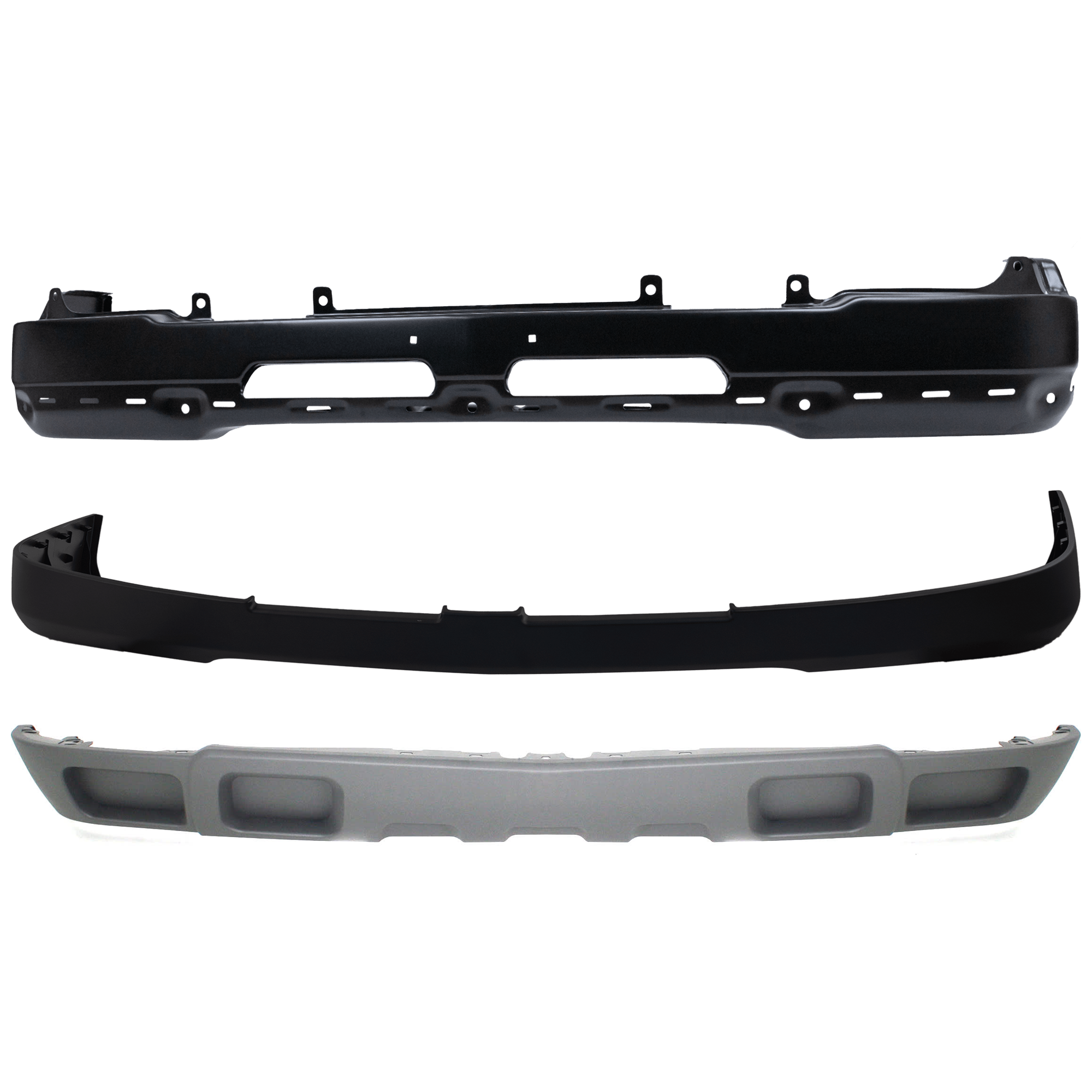 AM SILVERADO 03-07 FRONT BUMPER 3 pc kit Face Bar Primed with Bumper Cover and Valance SKU KIT 071924-15 Partslink GM1002417 GM1051109 GM1092206 OEM 89025748-15139804-10397998