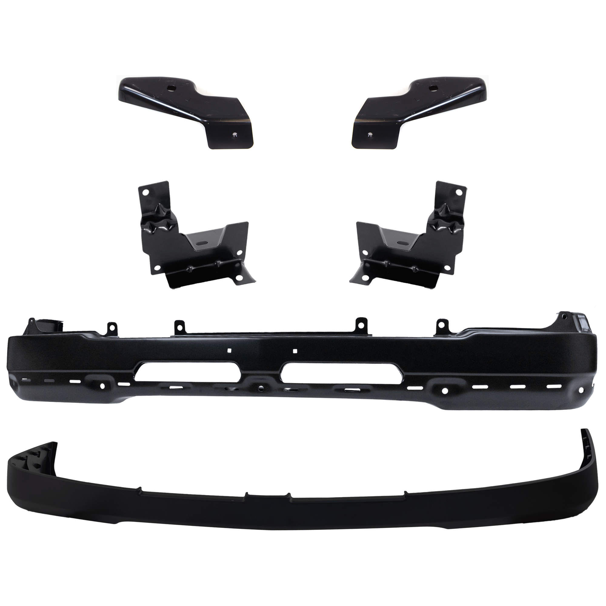 AM SILVERADO 03-07 FRONT BUMPER 6 pc kit Face Bar Primed with Bumper Bracket and Bumper Cover SKU KIT 071924-30 Partslink GM1002417 GM1066175 GM1067175 GM1066167 GM1067167 GM1051109 OEM 89025748-15059687-15059688-150
