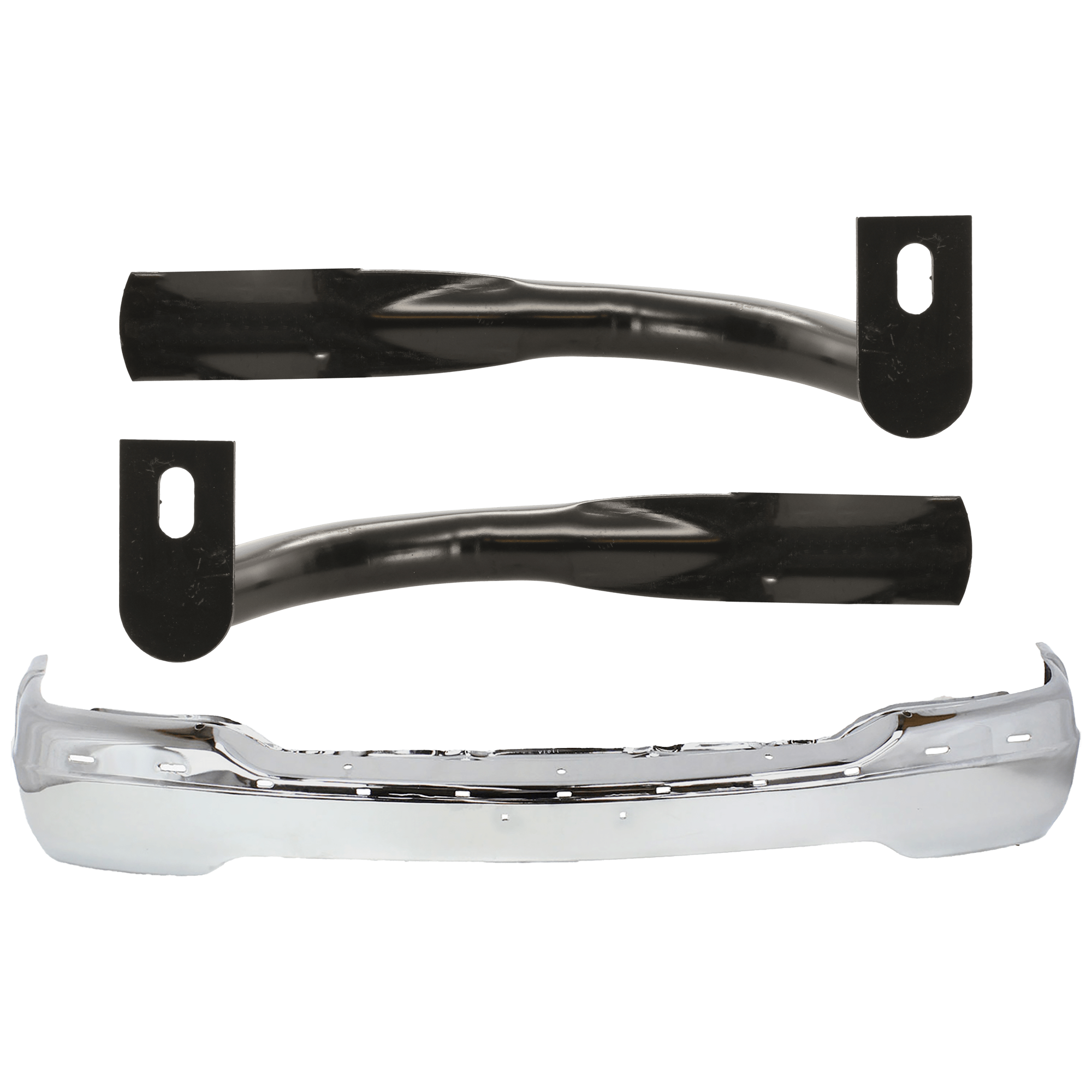 AM SIERRA 1500-99-02 YUKON 00-06 FRONT BUMPER 3 pc kit Chrome w Bracket w o Air Holes SKU KIT 071924-58 Partslink GM1002373 GM1067129 GM1066129 OEM 15758072-15705658-15705657