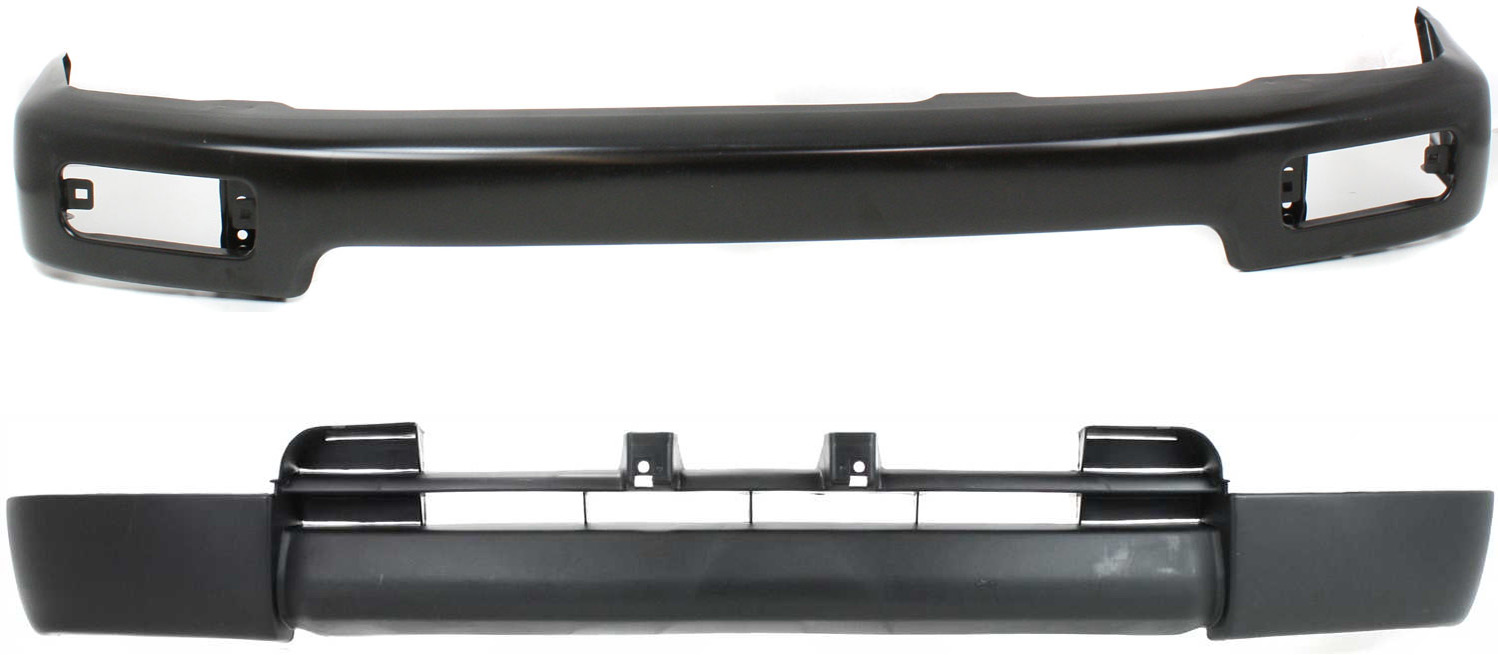 AM 4RUNNER 96-98 FRONT BUMPER Painted Black 2 pc kit with Valance Base SR5 Models SKU KIT 072017-11 Partslink TO1002161 TO1095174 OEM 5210135290-5391135909