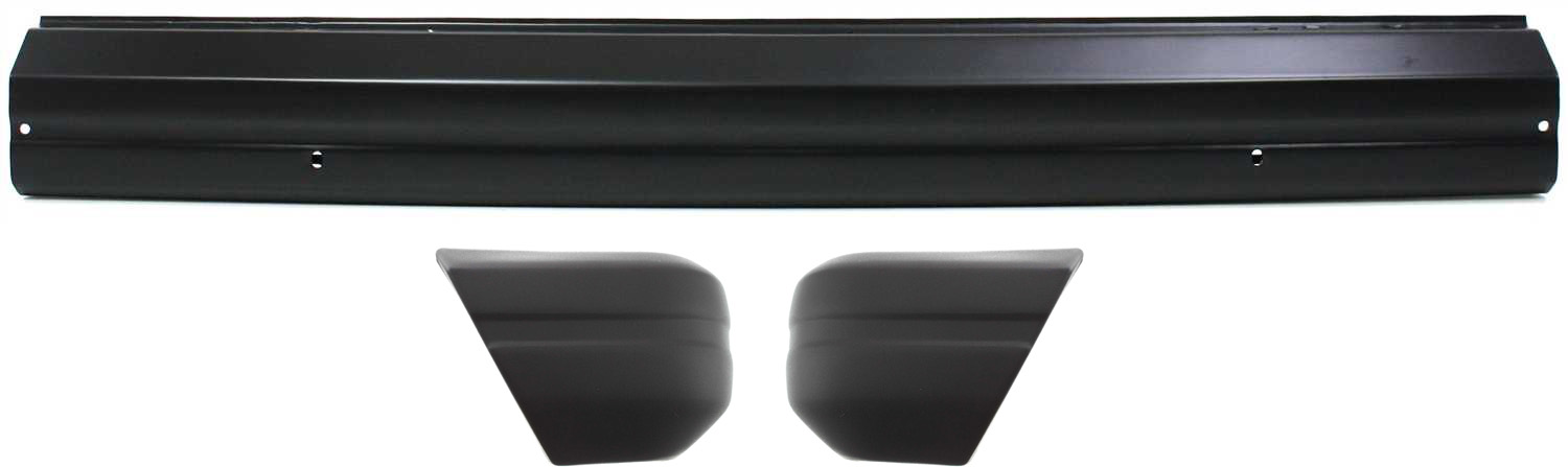 AM WAGONEER 84-90 CHEROKEE 84-96 FRONT BUMPER Painted Black 3 pc kit with Bumper End SKU KIT 072017-14 Partslink CH1002160 CH1004107 CH1005197 OEM 55234551AB 52000179-52000178