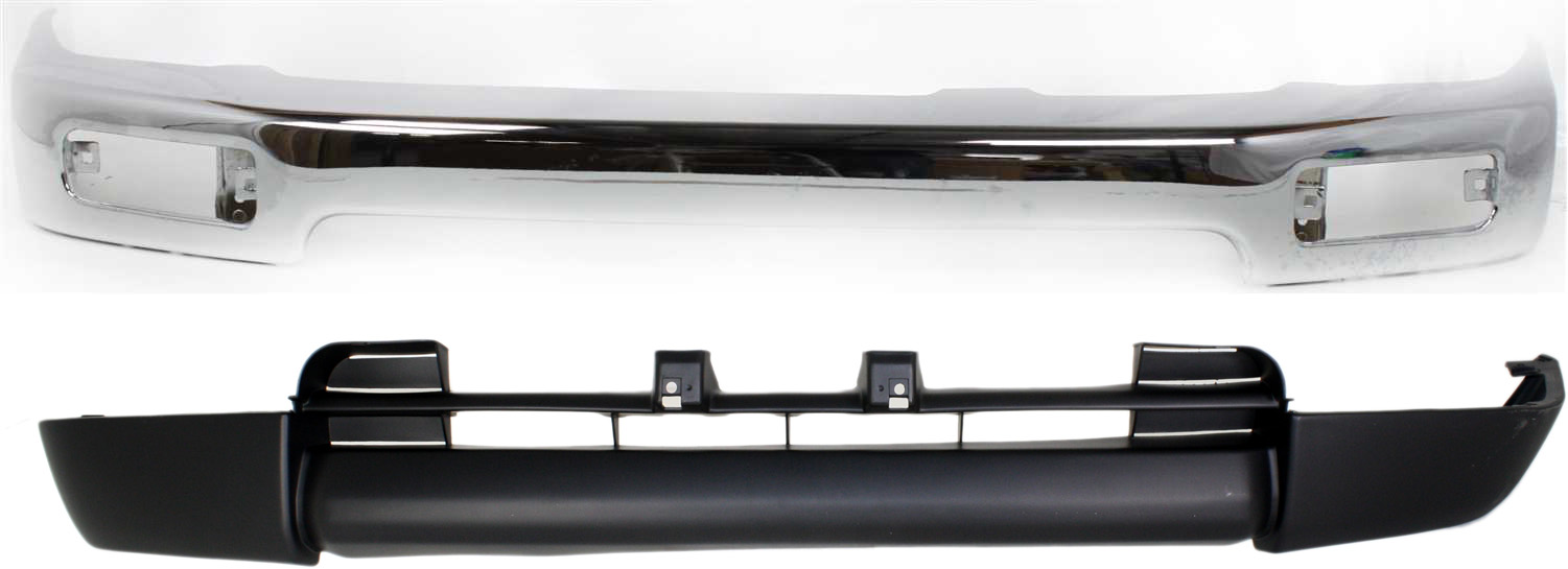 AM 4RUNNER 96-98 FRONT BUMPER Chrome 2 pc kit with Valance Limited Model SKU KIT 072017-31 Partslink TO1002172 TO1095178 OEM 5210135320-5391135180B0 PFM