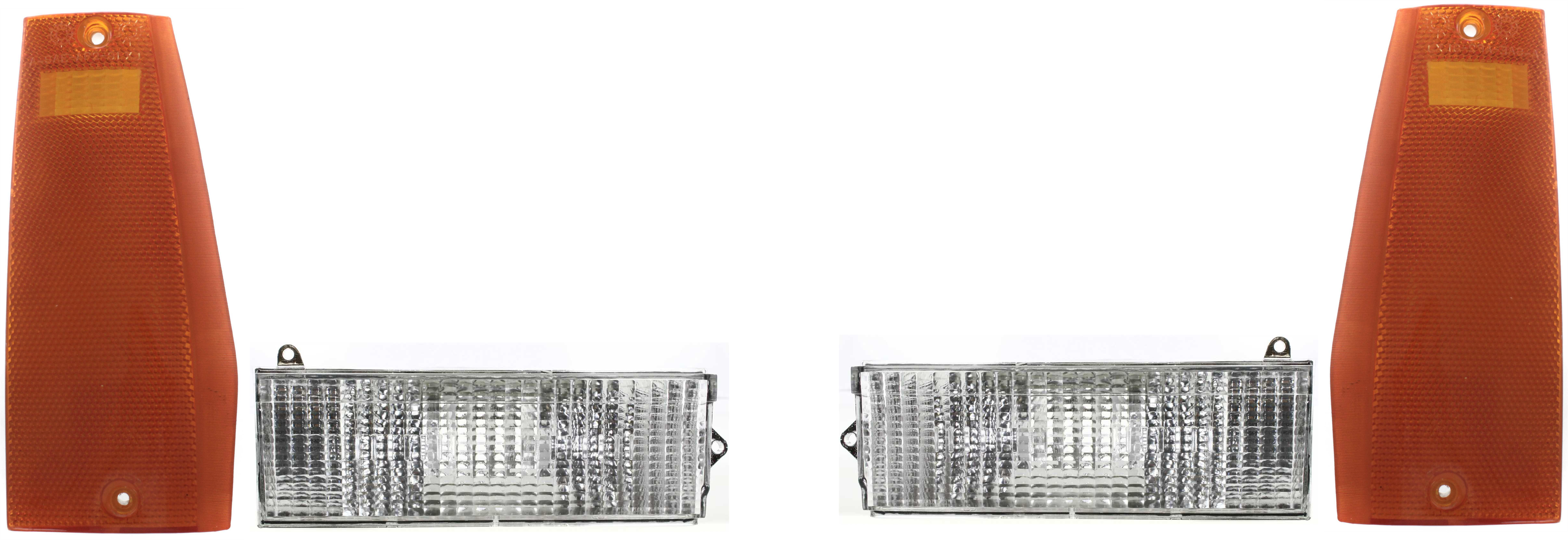 AM CHEROKEE 84-96 AUTO LIGHT KIT 4 pc kit Front with Turn Signal Light and Side Marker SKU KIT 072017-33 Partslink CH2531101 CH2530101 CH2550113 CH2551113 OEM 56000098-56000099-56000111-560