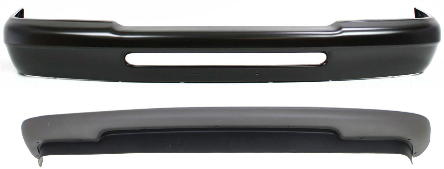 AM RANGER 93-97 FRONT BUMPER Painted Black 2 pc kit with Valance SKU KIT 072017-34 Partslink FO1002243 FO1092163 OEM YL2Z17757CAB PFM F37Z17626C
